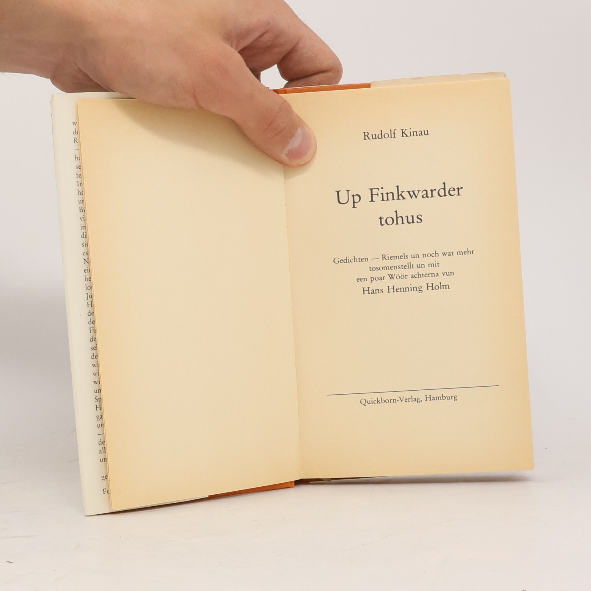 Rudolf Kinau Up Finkwarder Tohus: Gedichten, Riemels und wat mehr! - 1. Auflage