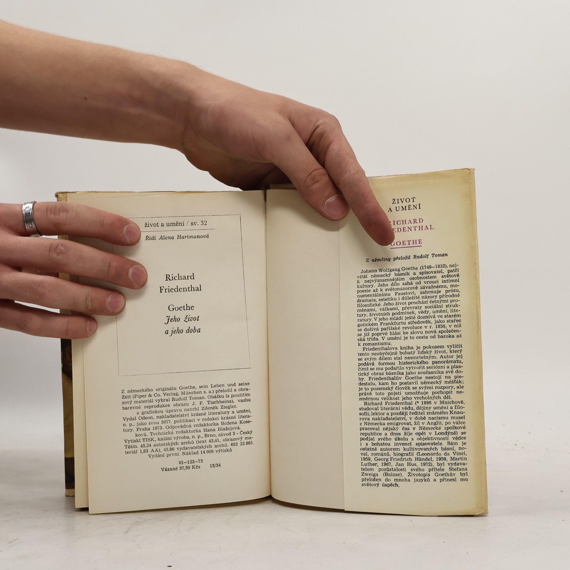 Richard Friedenthal Goethe. Jeho život a jeho doba