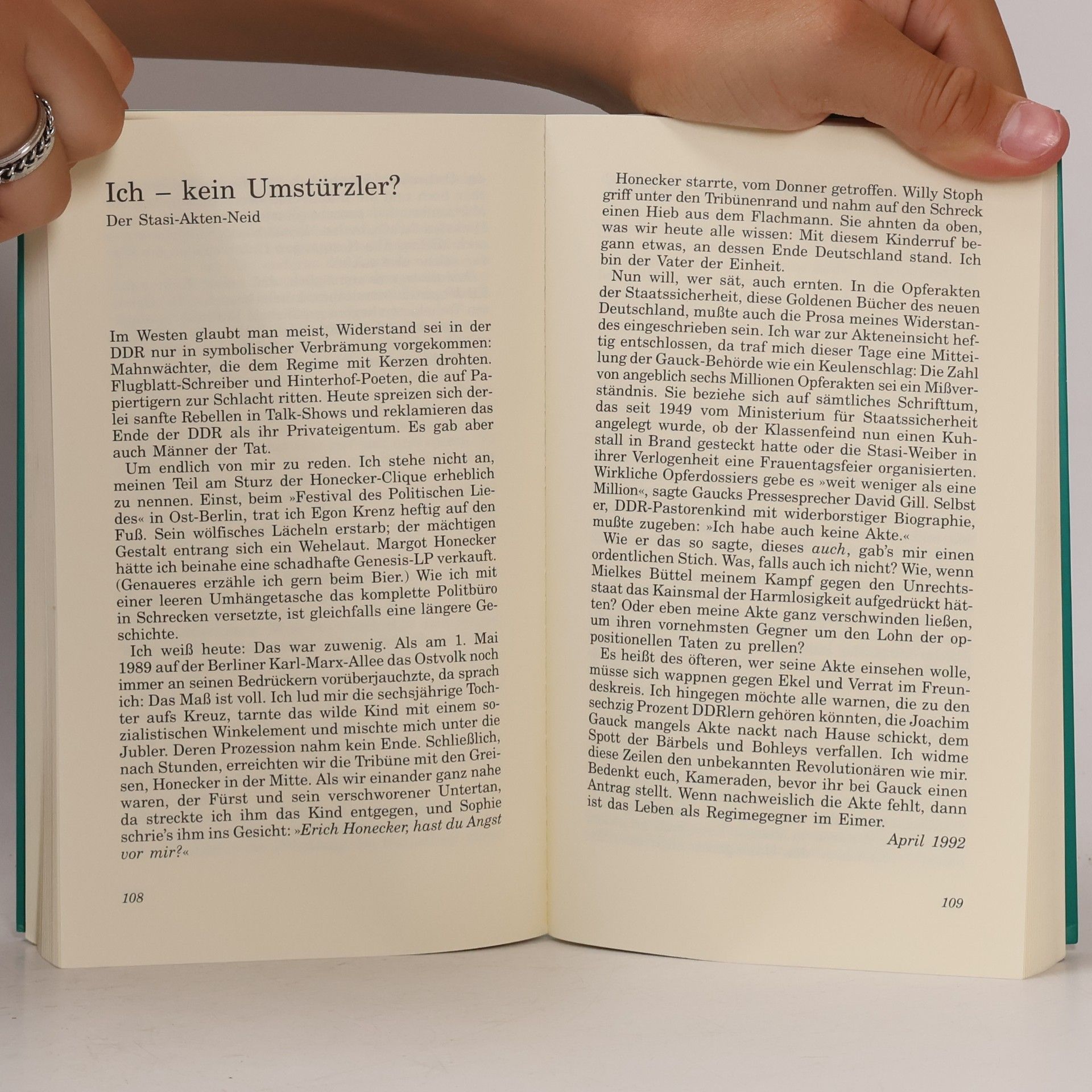 Christoph Dieckmann Die Zeit stand still, die Lebensuhren liefen