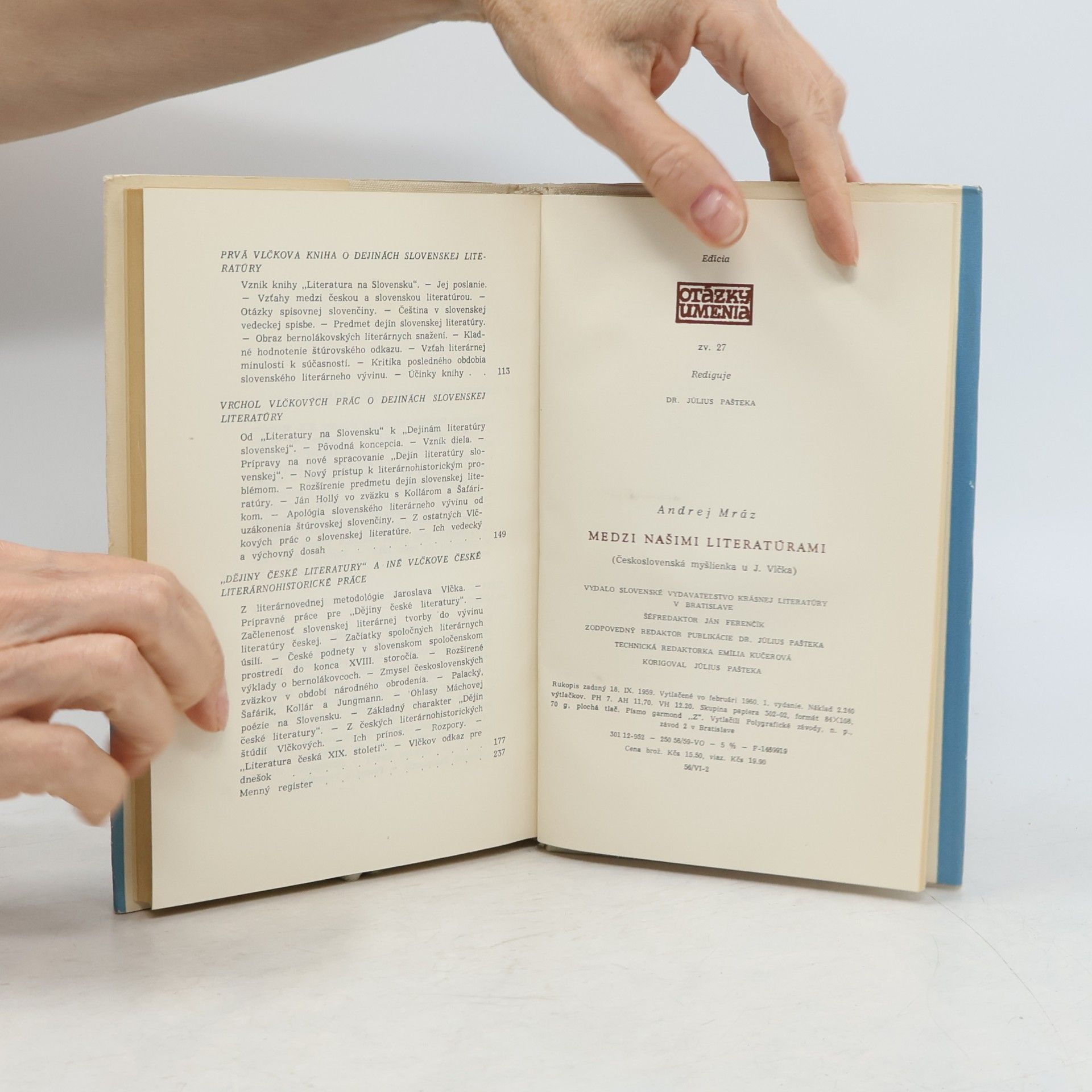 Andrej Mráz Medzi našimi literatúrami
