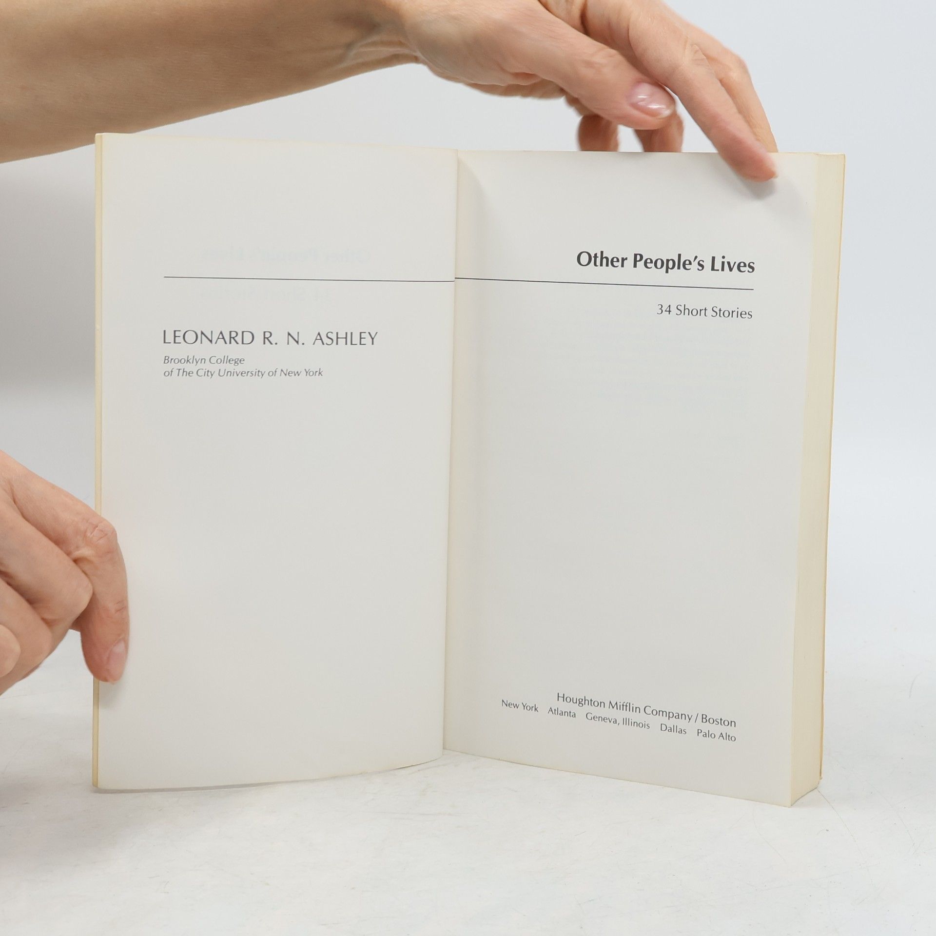 Leonard R. N. Ashley Other People's Lives