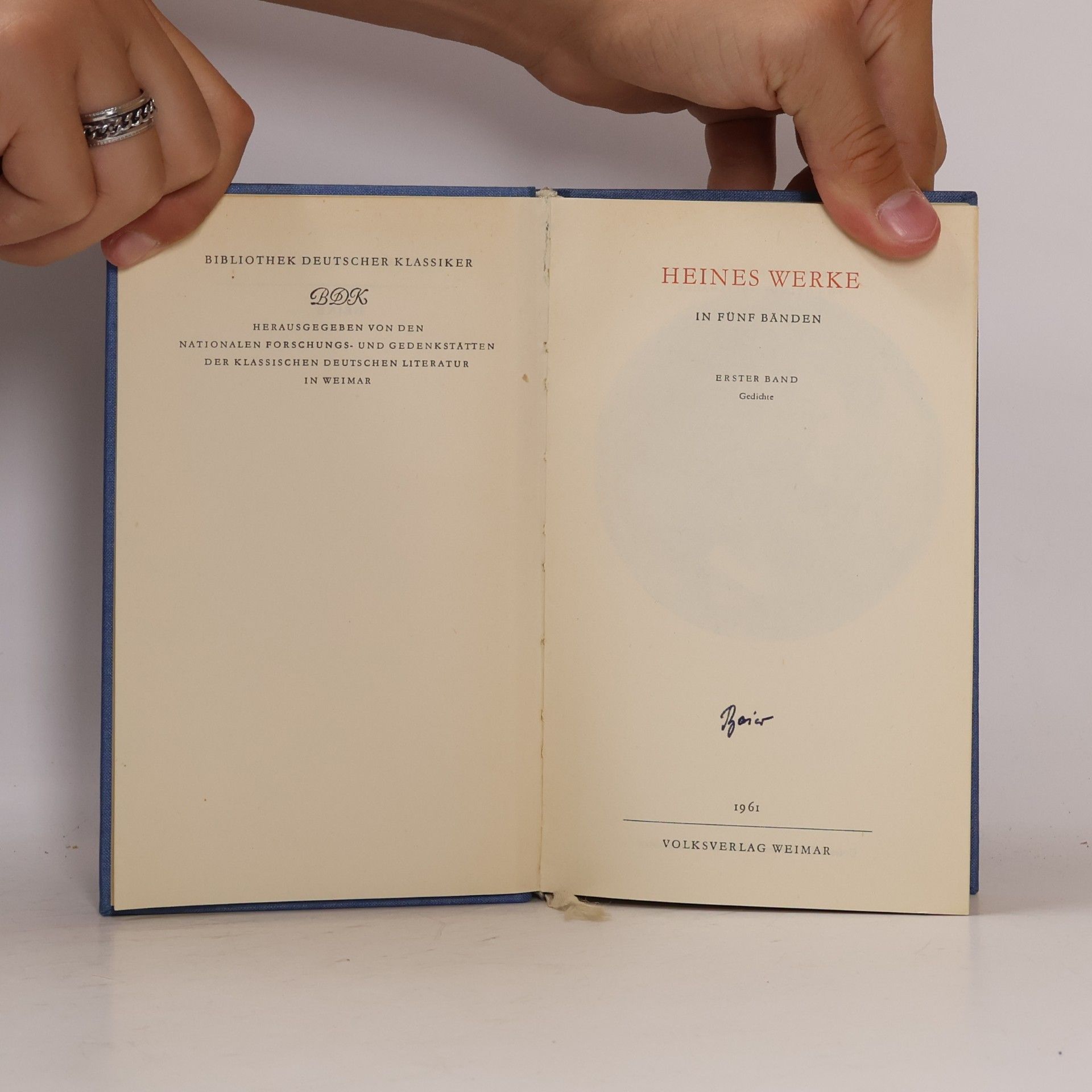 Heinrich Heine Heines Werke in Fünf Bänden 1.