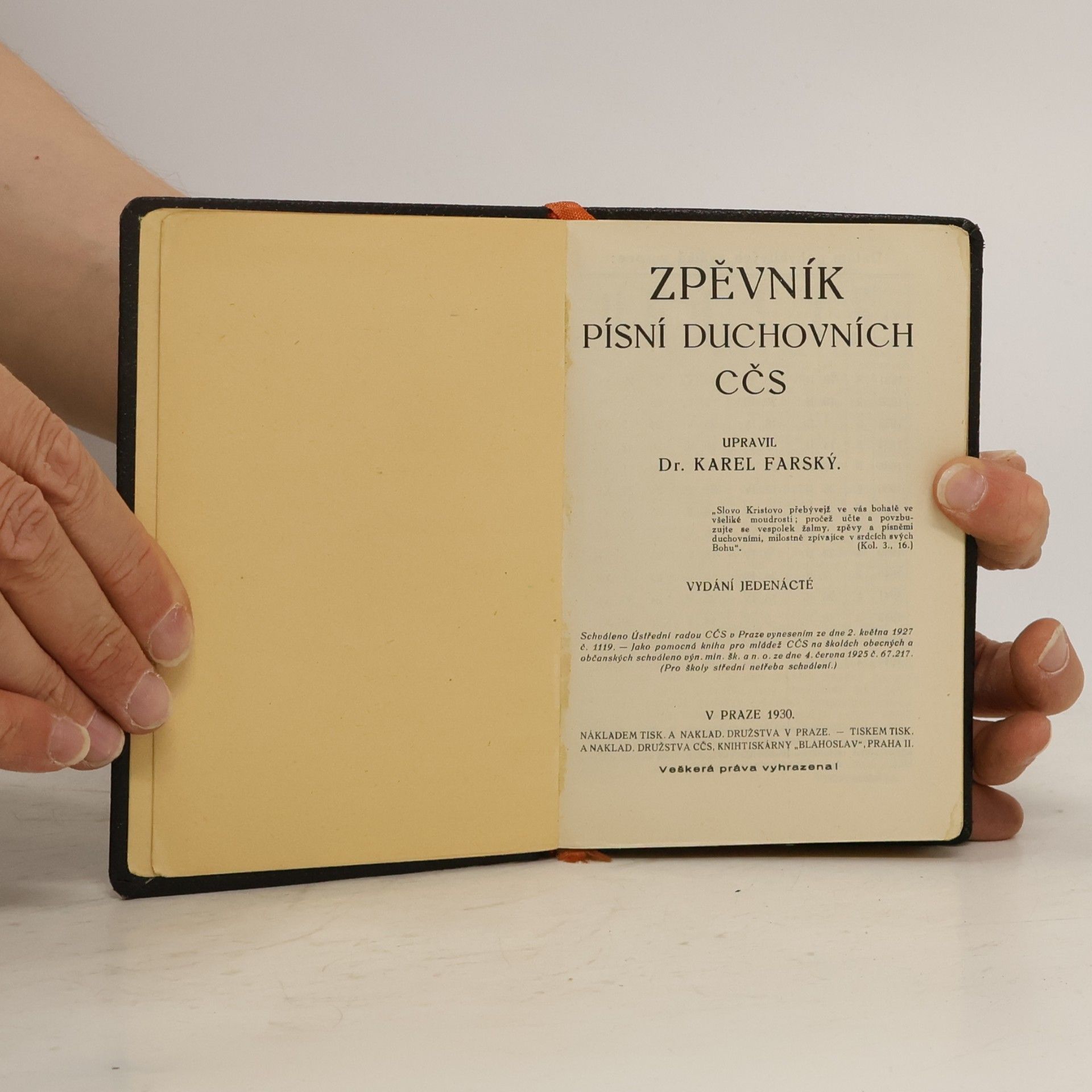 Karel Farský Zpěvník písní duchovních CČS