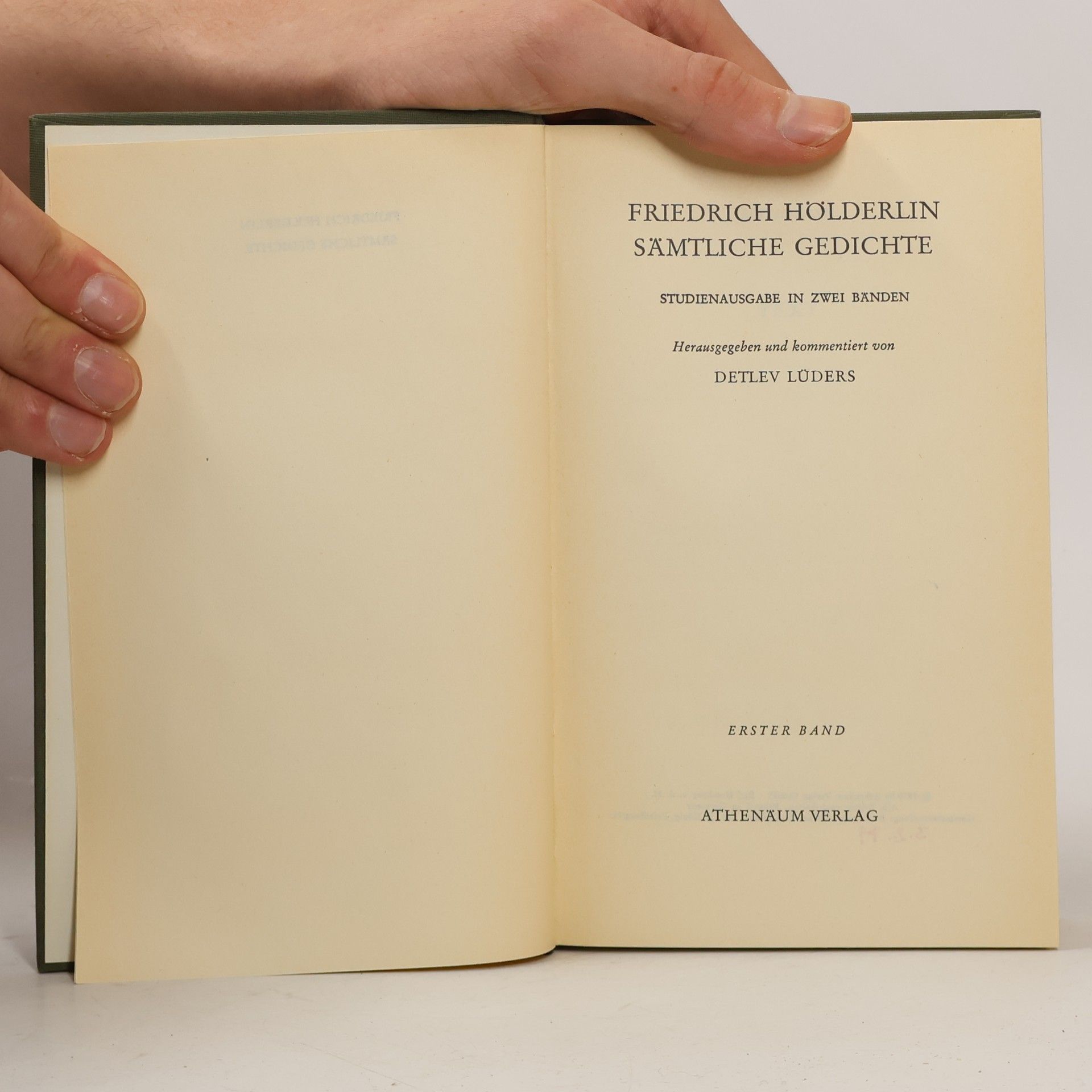Friedrich Hölderlin Sämtliche Gedichte