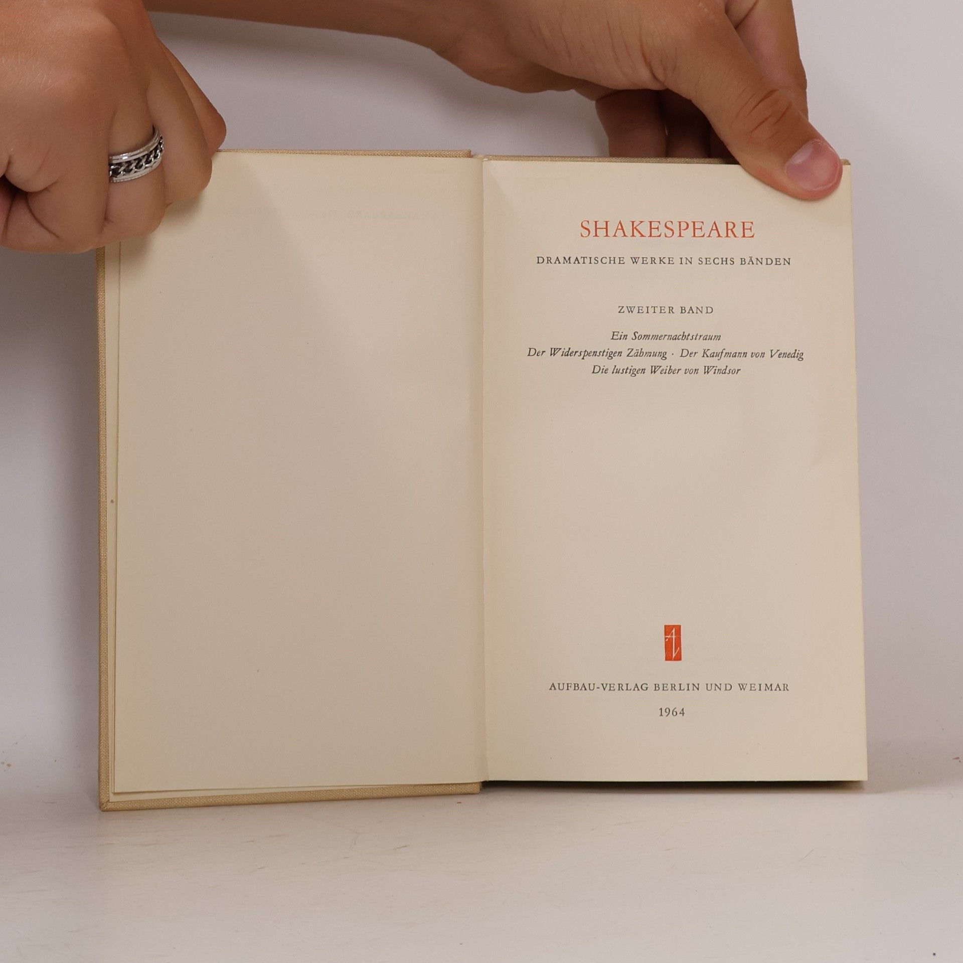 William Shakespeare Shakespeare dramatische werke in sechs bänden. Zweiter Band