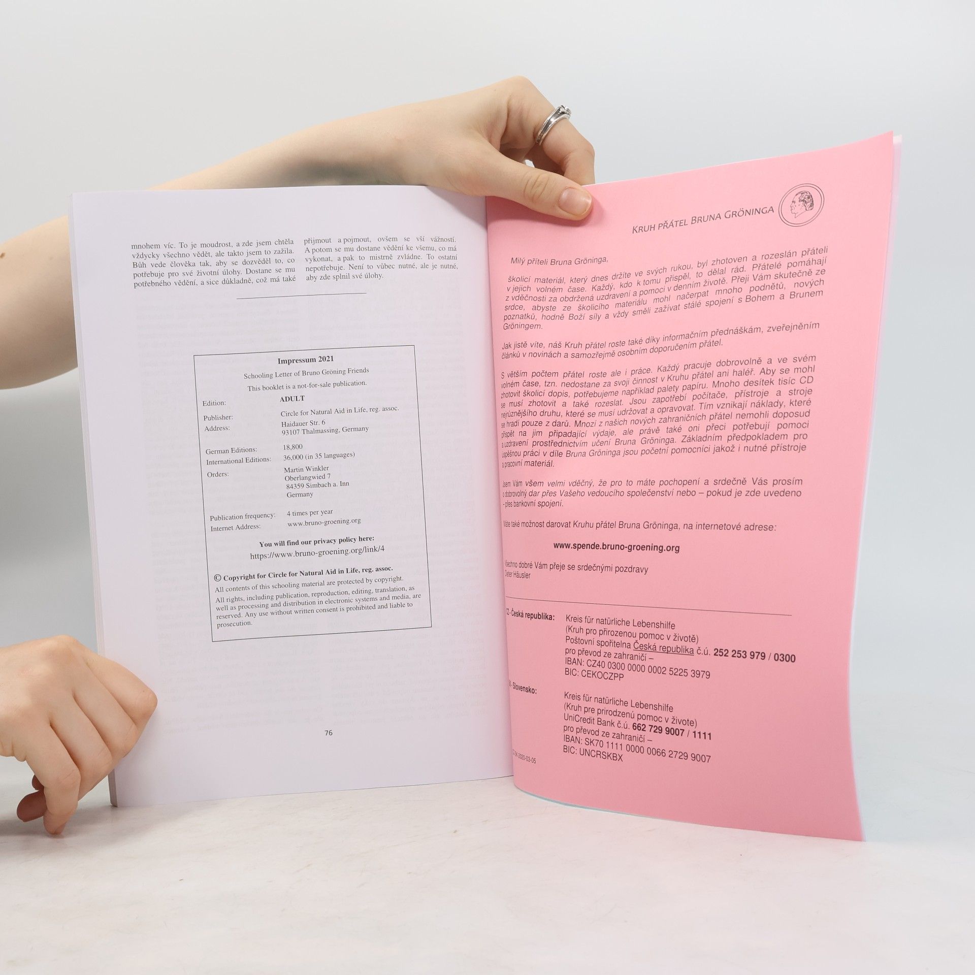 Kolektiv autorů Školící dopis pro Kruh přátel Bruno Gröninga 3/2021