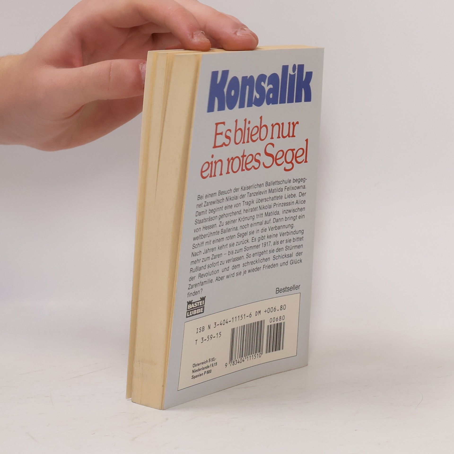 Heinz Günther Konsalik Es blieb nur ein rotes Segel