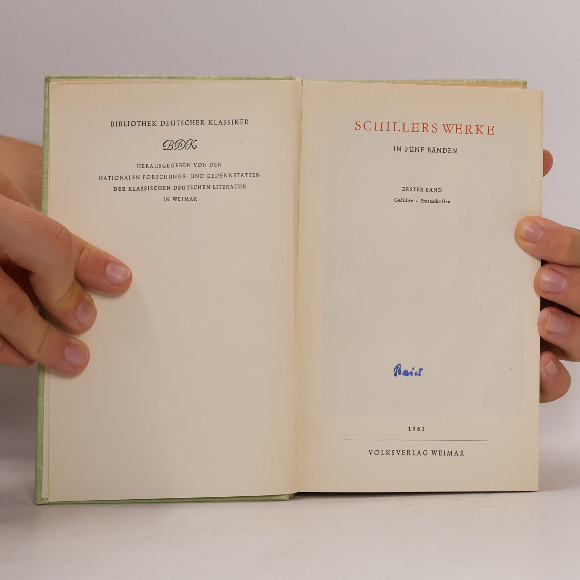 Friedrich Schiller Schillers Werke 1