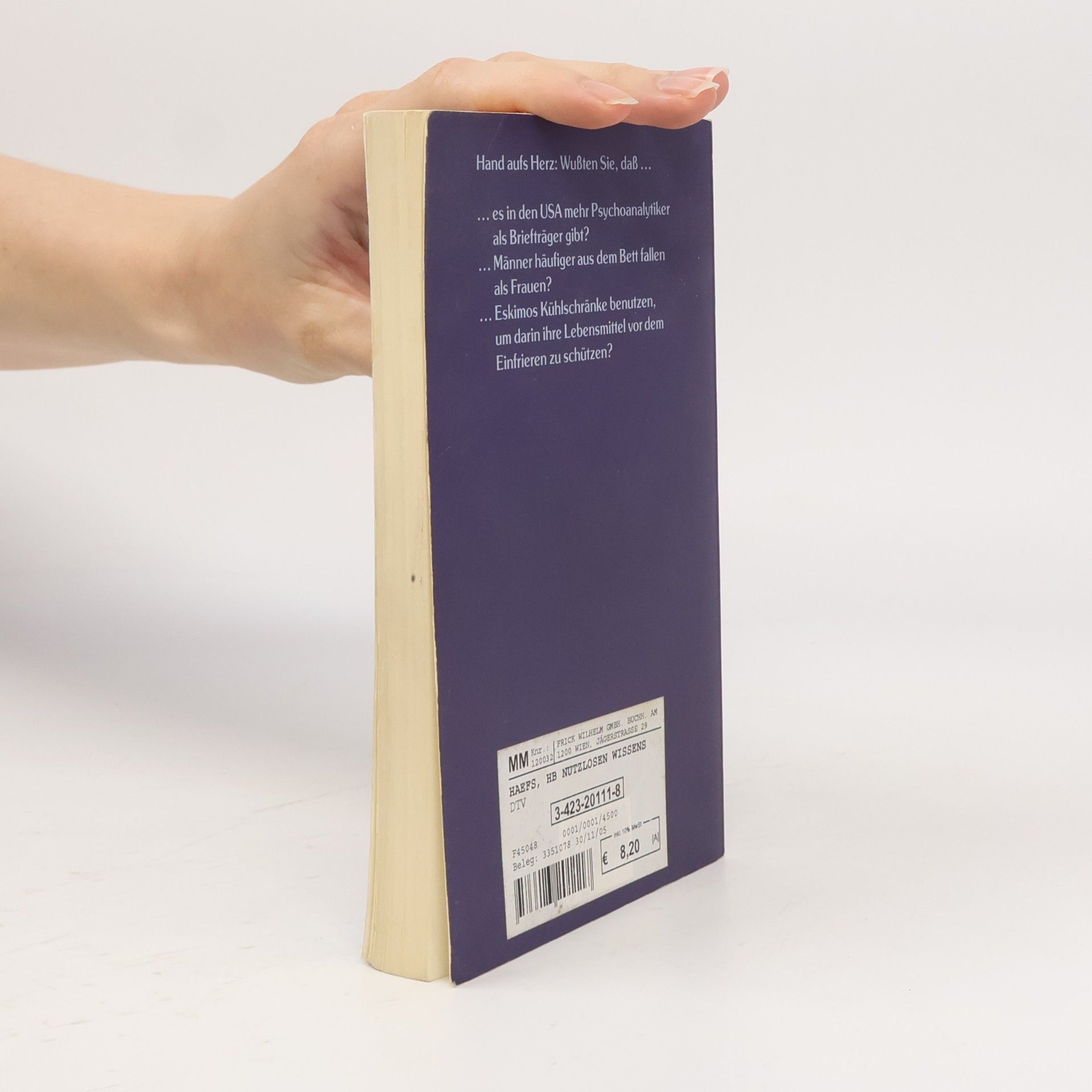 Hanswilhelm Haefs Handbuch des nutzlosen Wissens