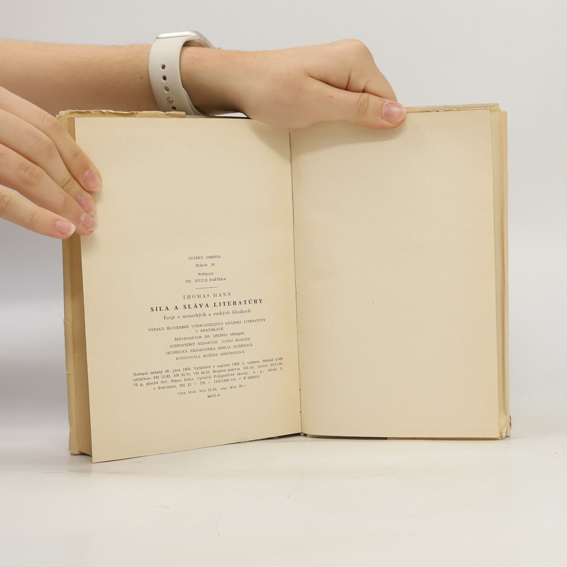 Thomas Mann Sila a sláva literatúry