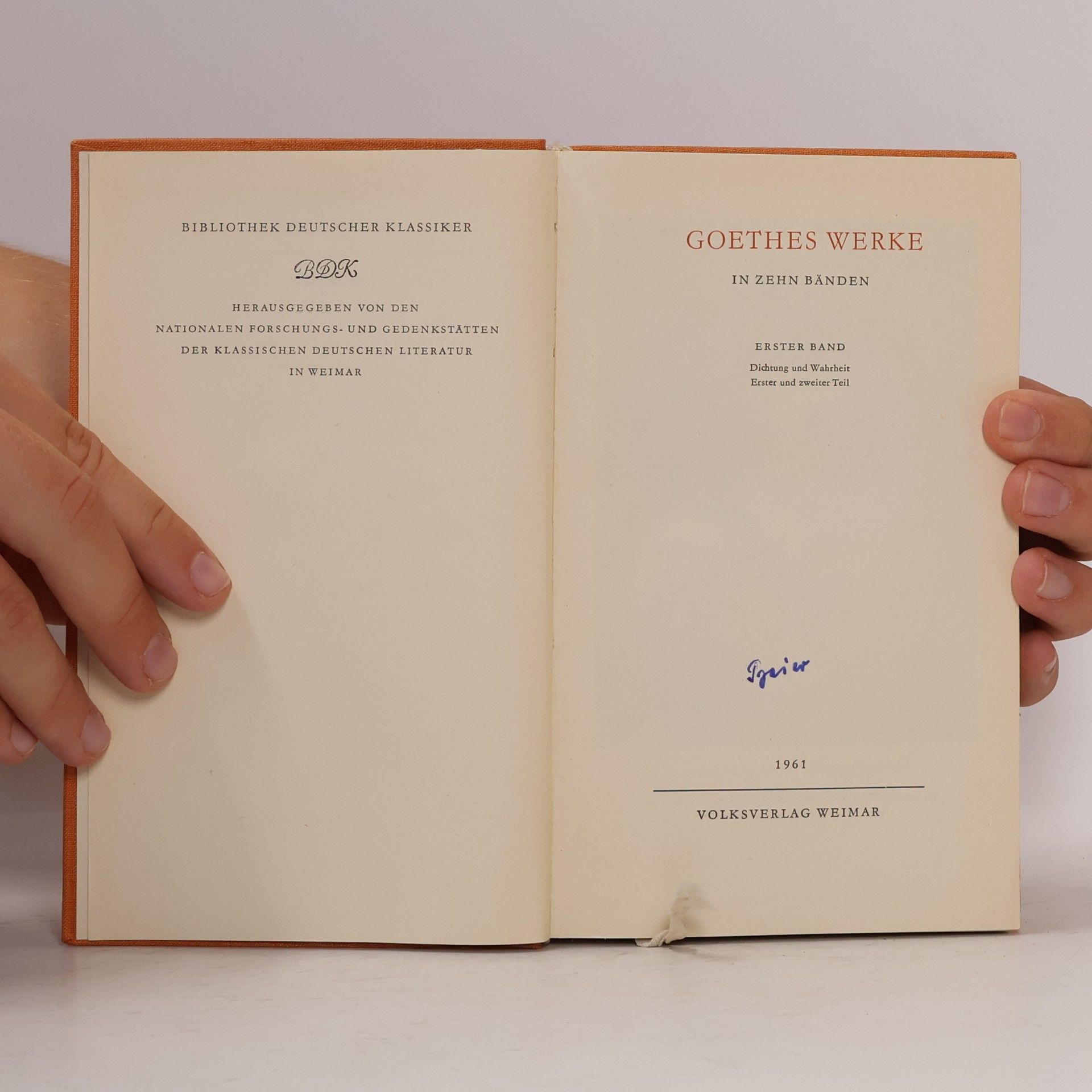 Johann Wolfgang von Goethe Goethes Werke in zehn Bänden 1