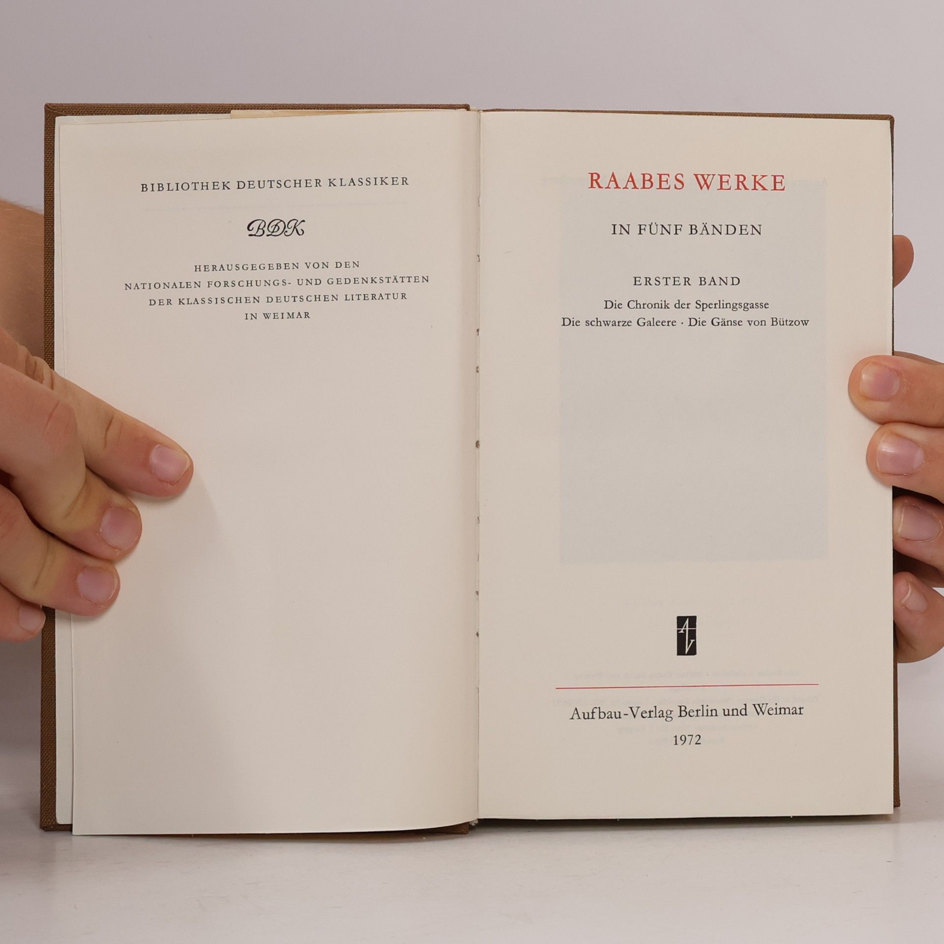 Wilhelm Raabe Raabes Werke in fünf Bänden 1