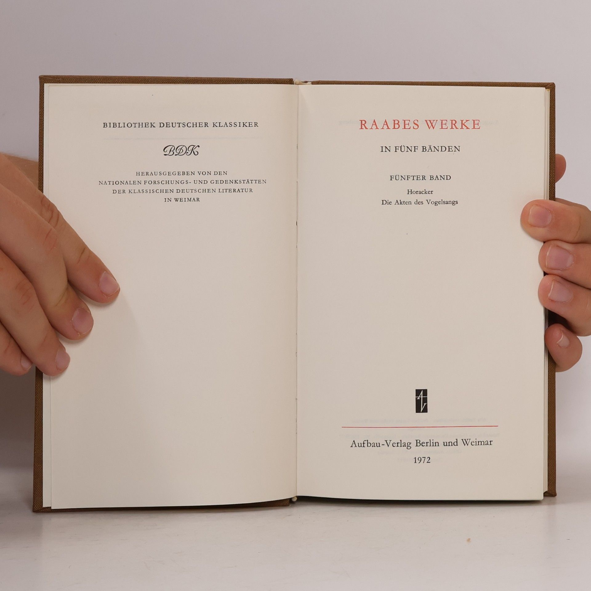 Wilhelm Raabe Raabes Werke in fünf Bänden 5