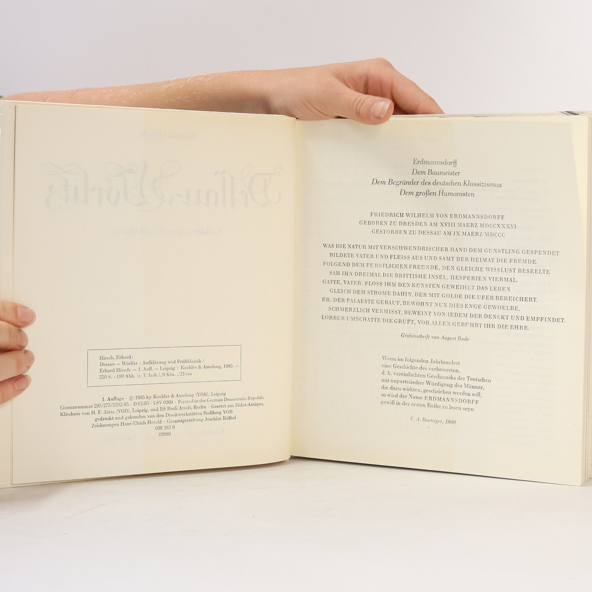 Erhard Hirsch Dessau-Wörlitz. Aufklärung und Frühklassik