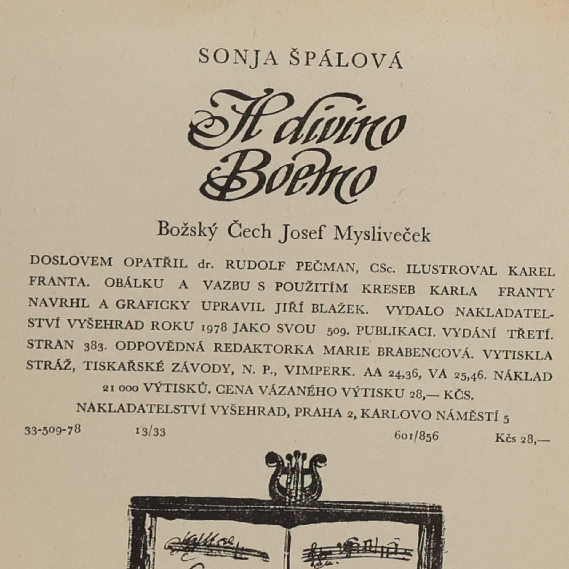 Sonja Špálová Il divino Boemo