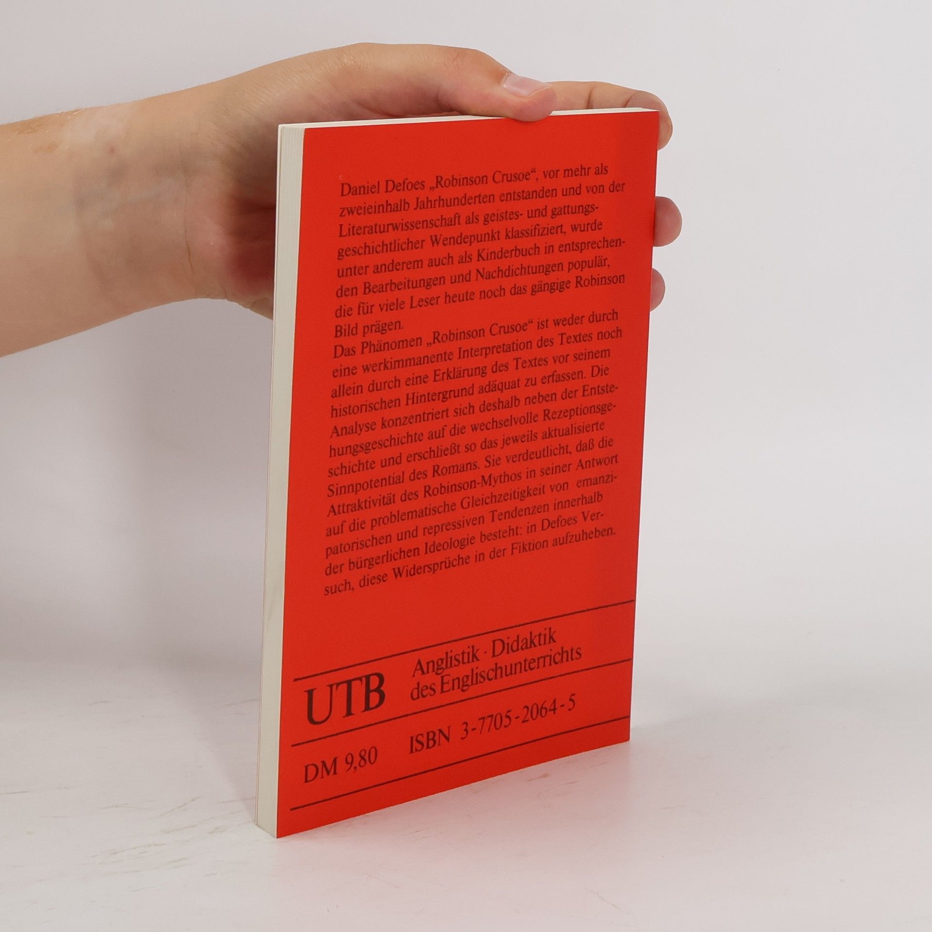 Dieter Petzoldt UTB - 1154: Daniel Defoe: Robinson Crusoe