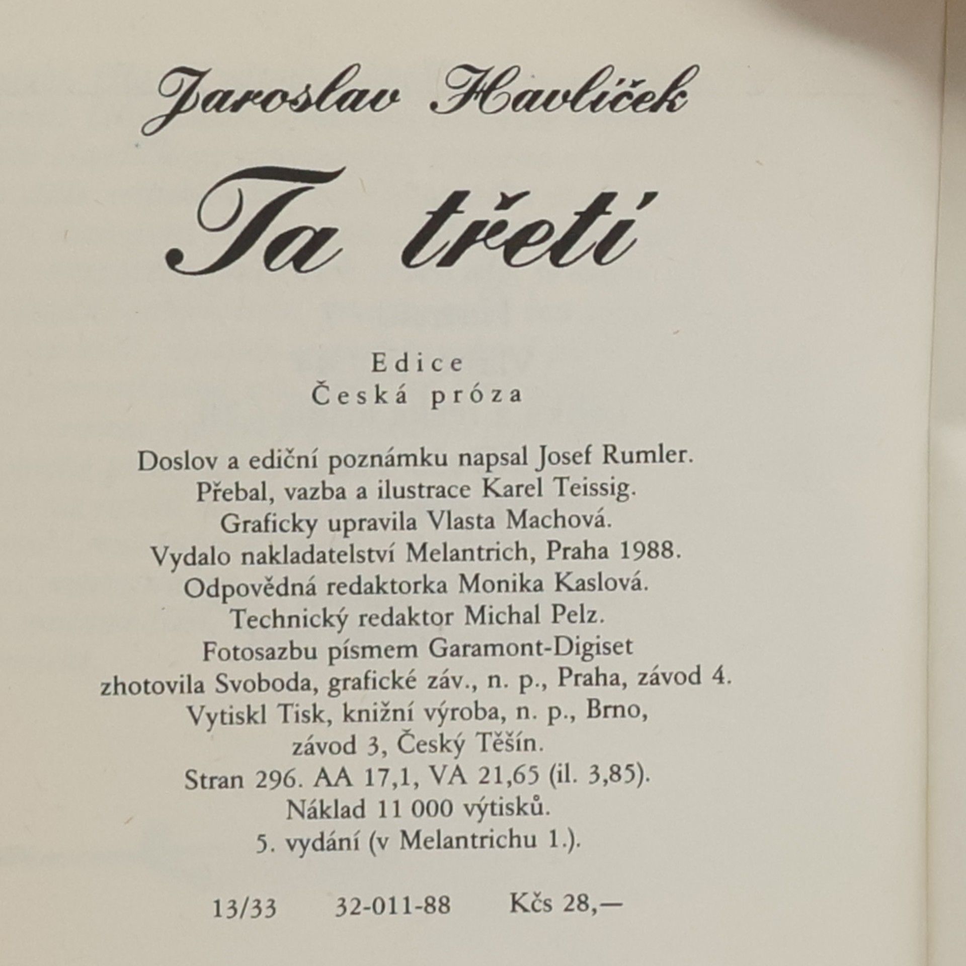 Jaroslav Havlíček Ta třetí