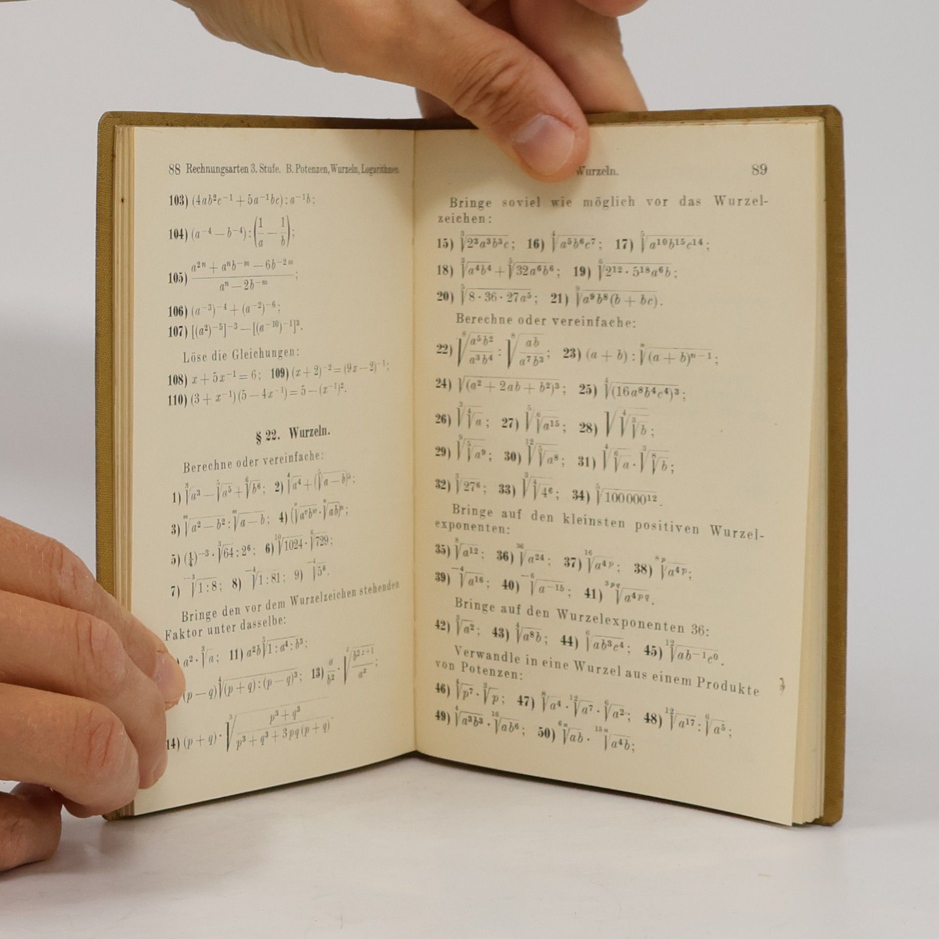 Hermann Schubert Beispiel-Sammlung zur Arithmetik und Algebra