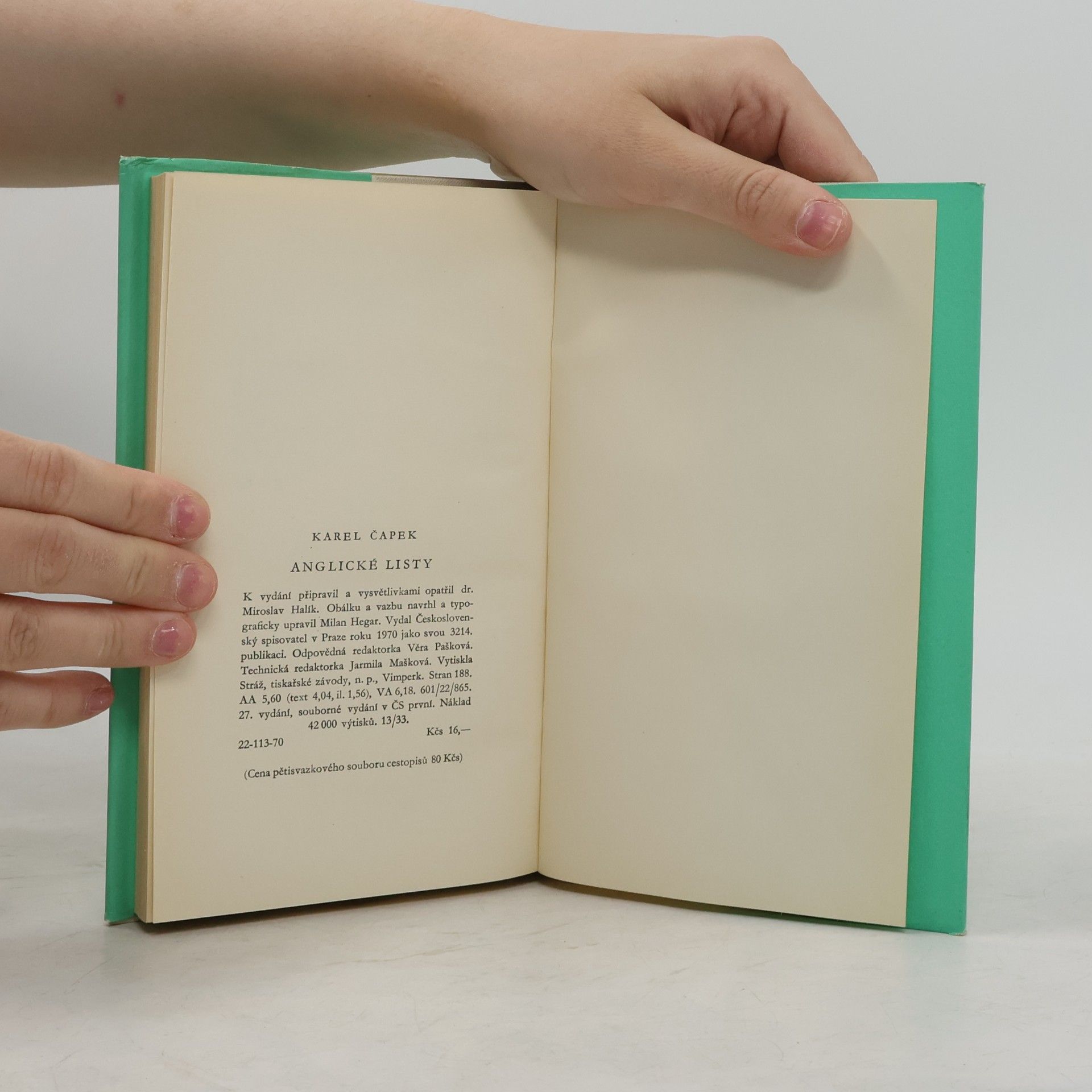 Karel Čapek Anglické listy