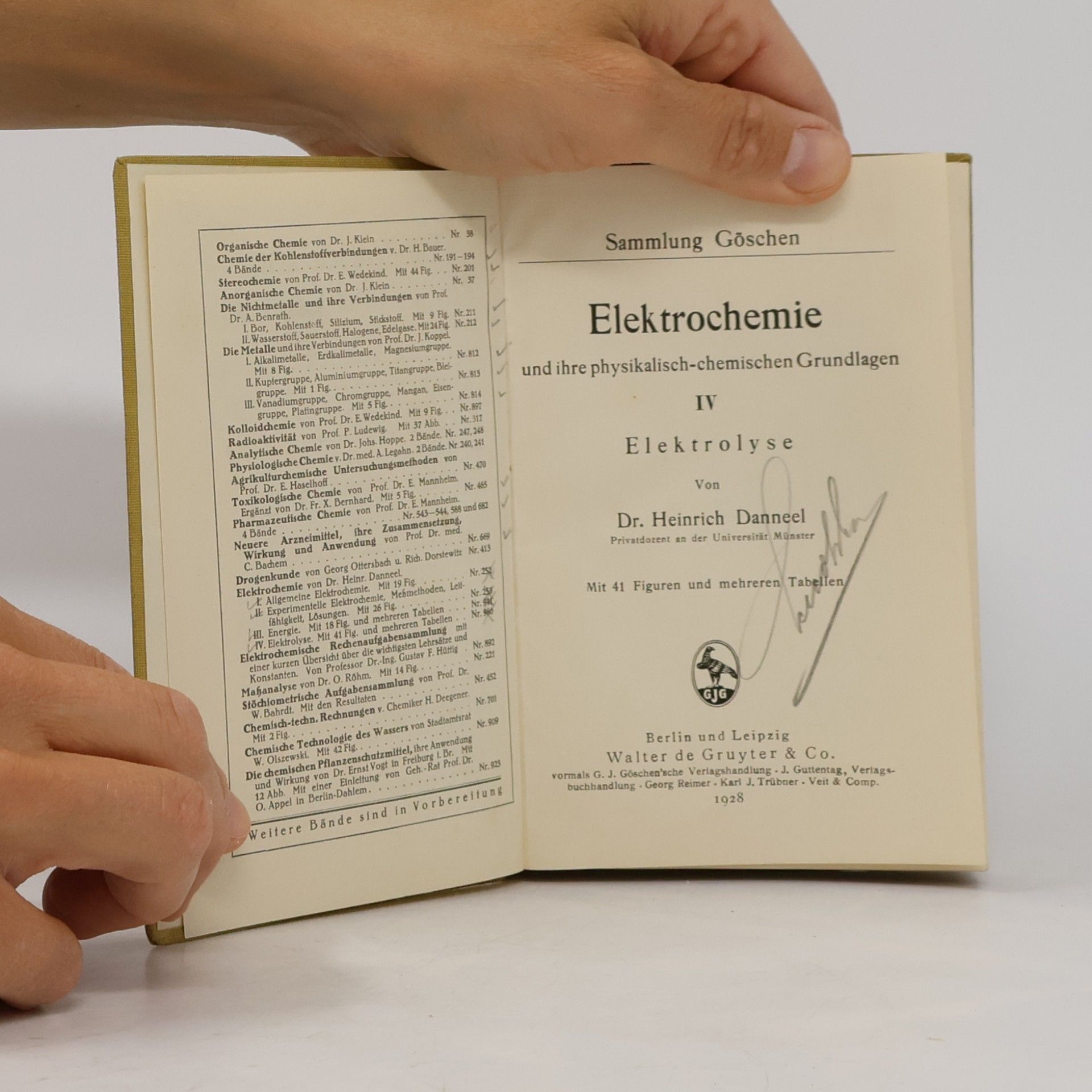 Heinrich Danneel Elektrochemie und ihre physikalisch-chemischen Grundlagen IV. Elektrolyse