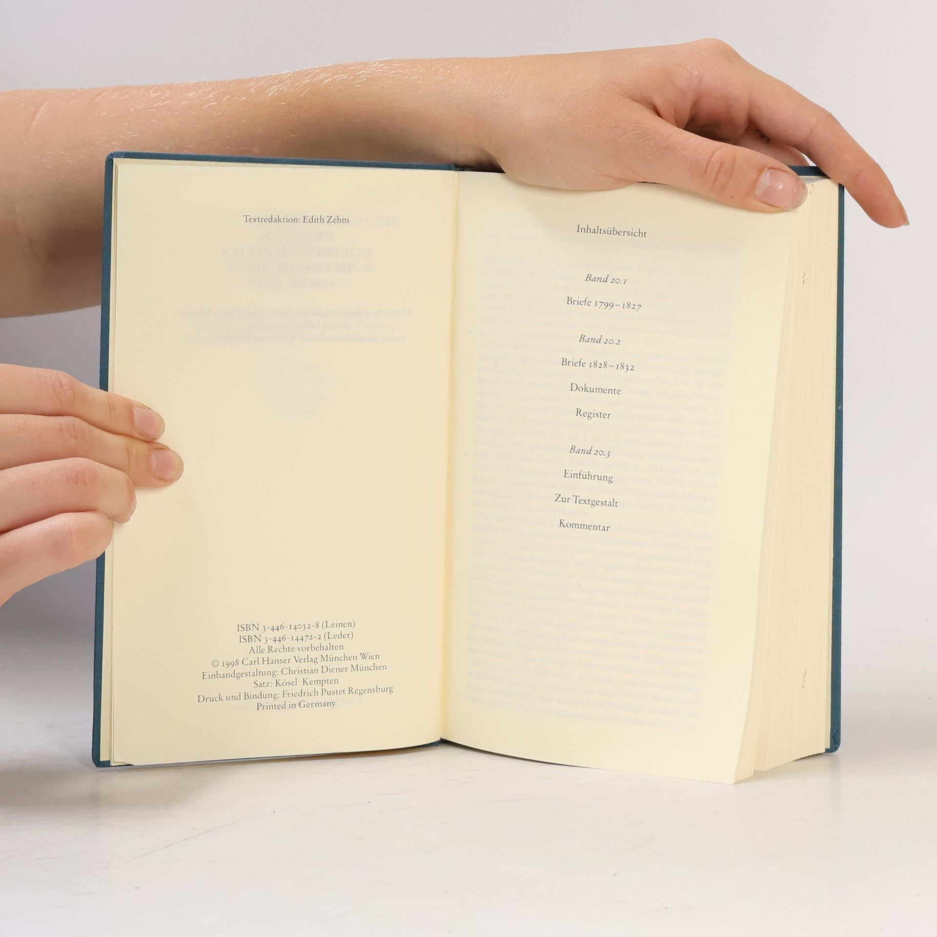 Johann Wolfgang von Goethe Briefwechsel zwischen Goethe und Zelter 20.2