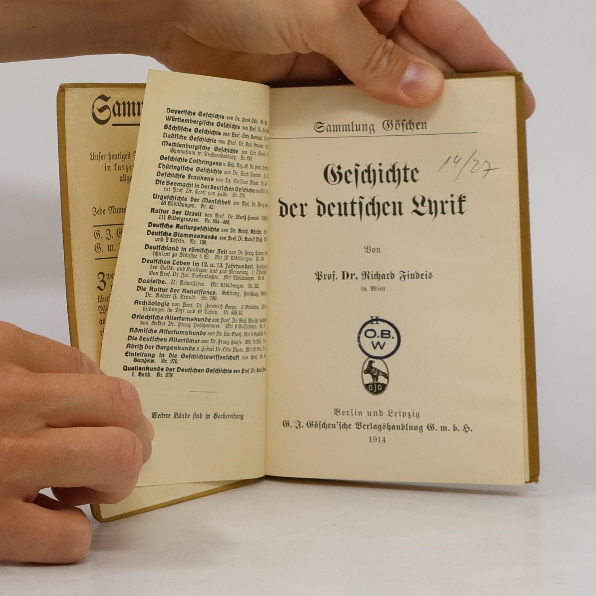Richard Findeis Geschichte der deutschen Lyrik