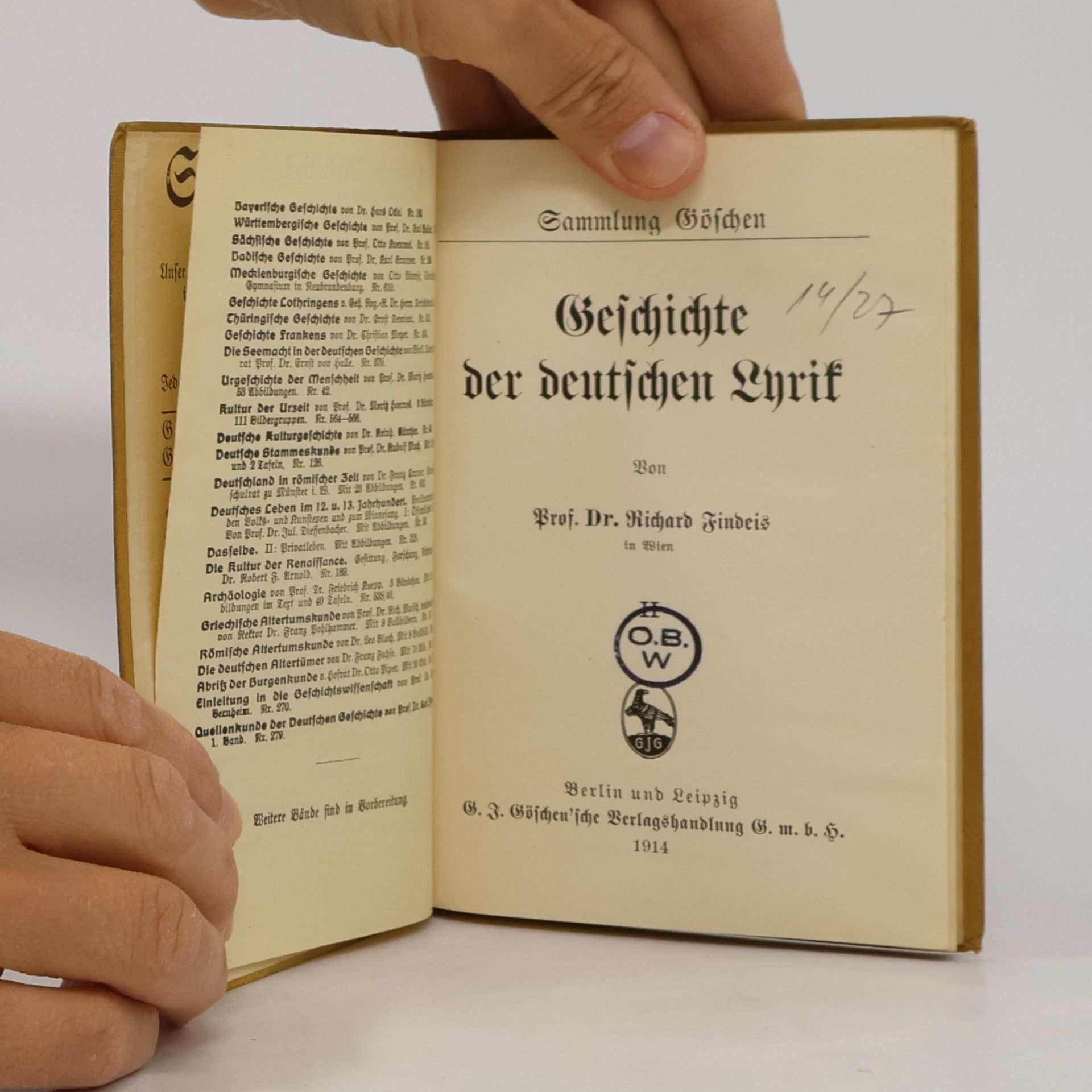 Richard Findeis Geschichte der deutschen Lyrik