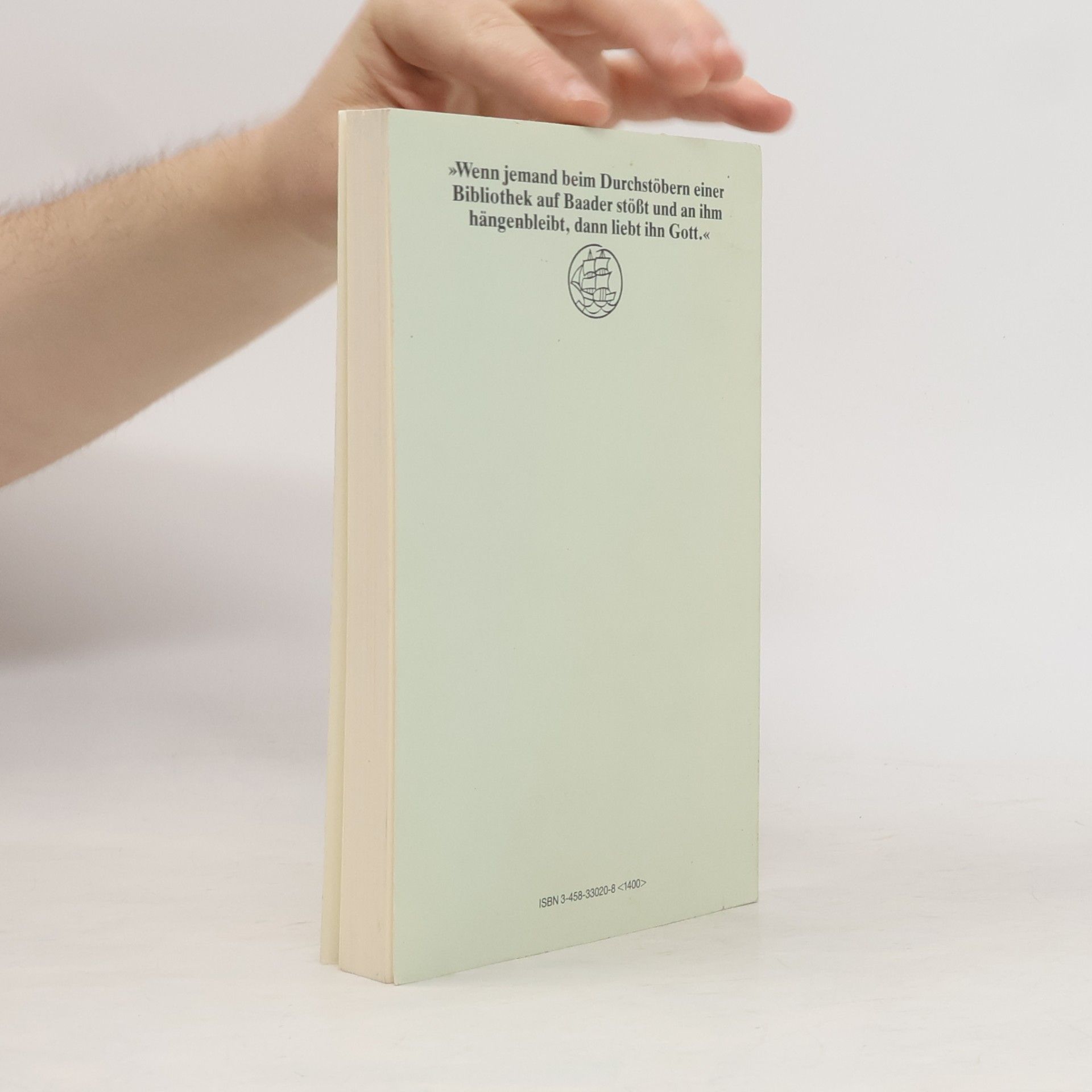 Franz Xaver von Baader Sätze aus der erotischen Philosophie und andere Schriften