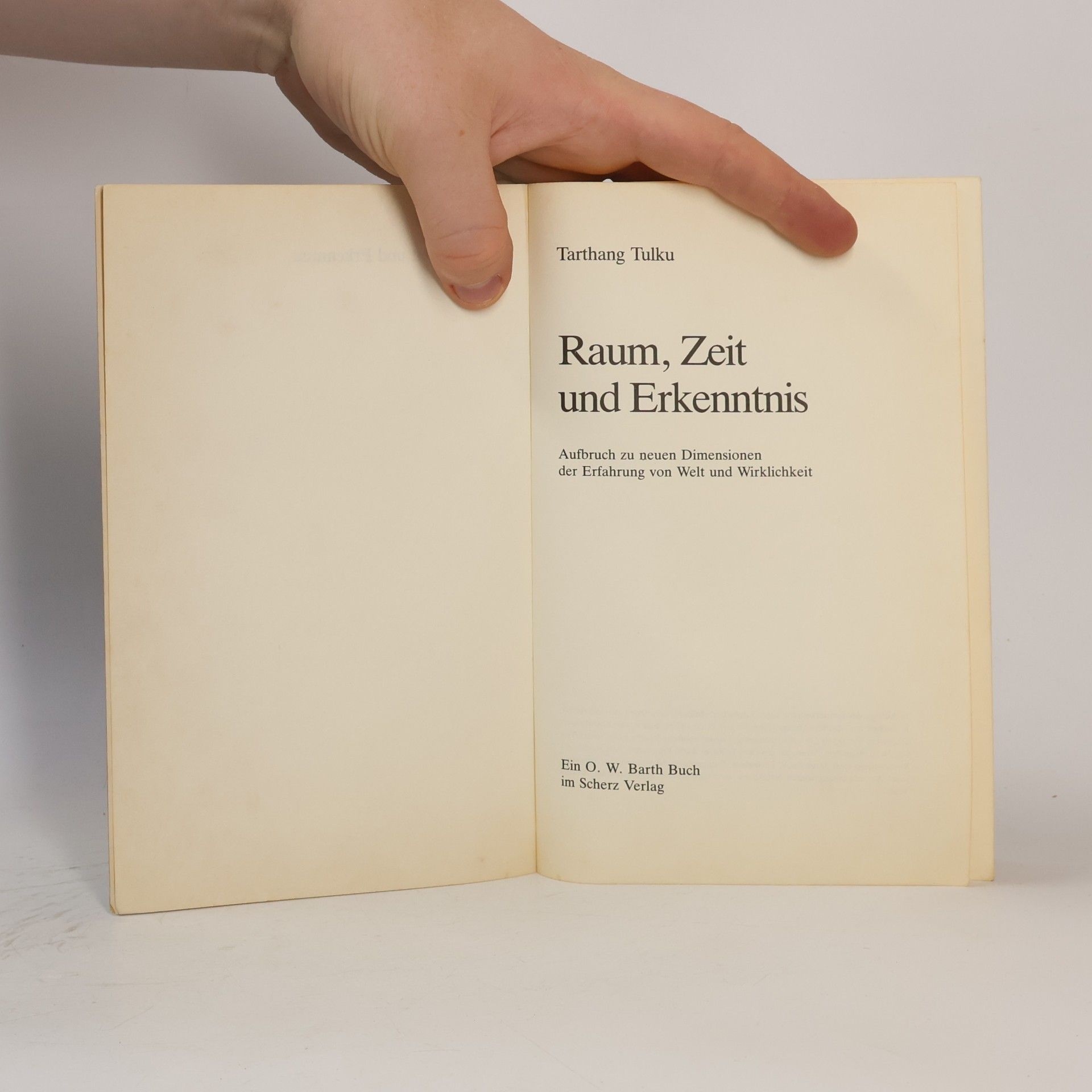 Tarthang Tulku Raum, Zeit und Erkenntnis
