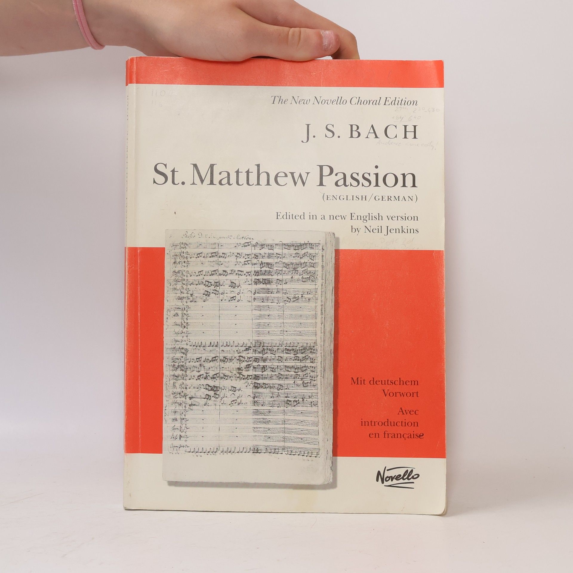 Johann Sebastian Bach St. Matthew Passion Vocal Score