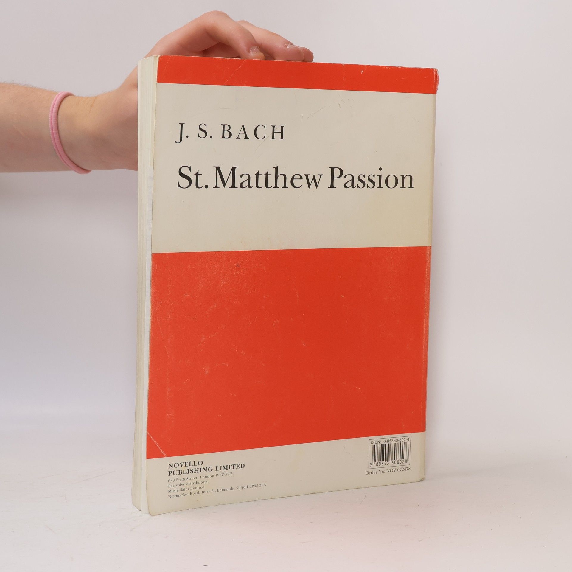 Johann Sebastian Bach St. Matthew Passion Vocal Score