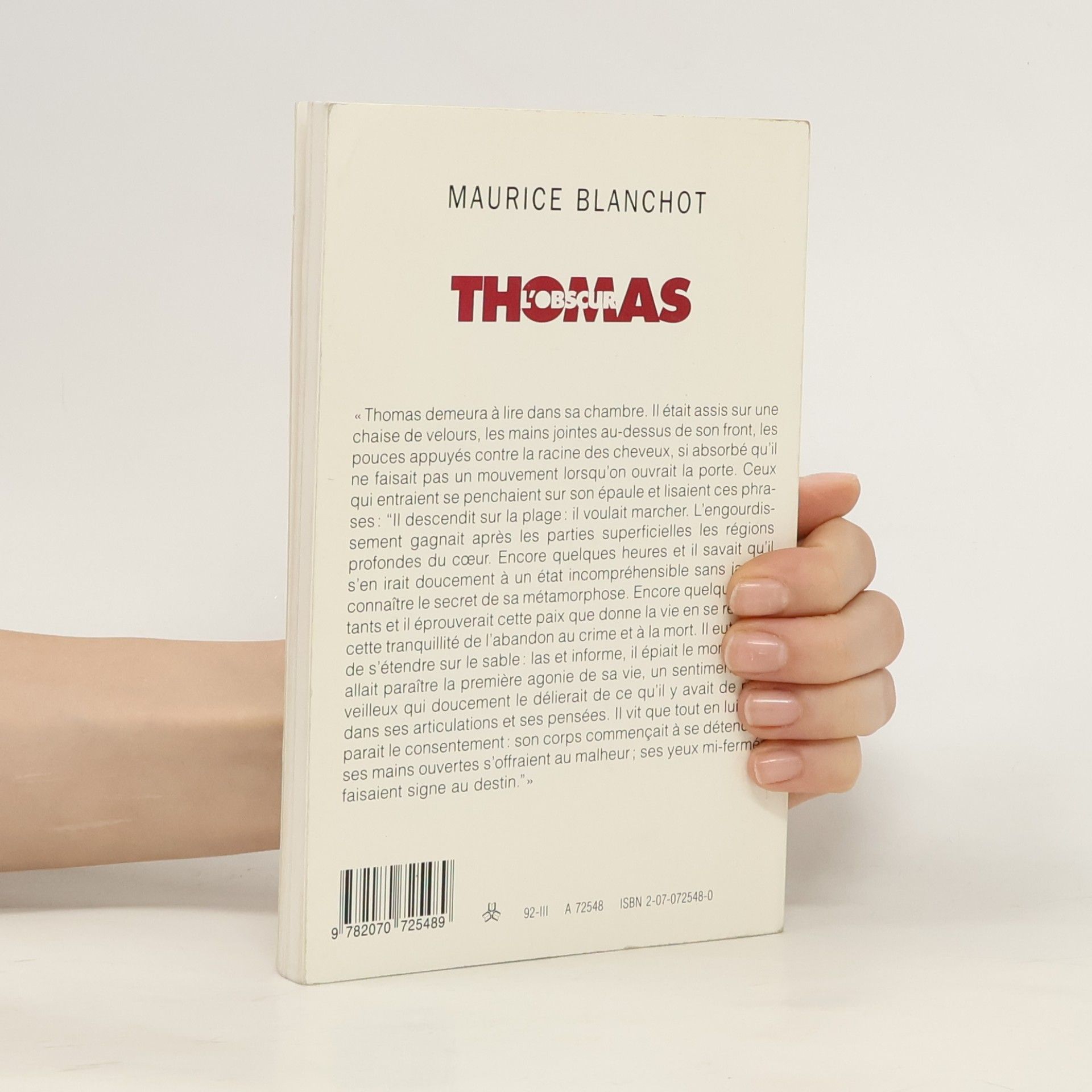 Maurice Blanchot L'Imaginaire: Thomas l'Obscur