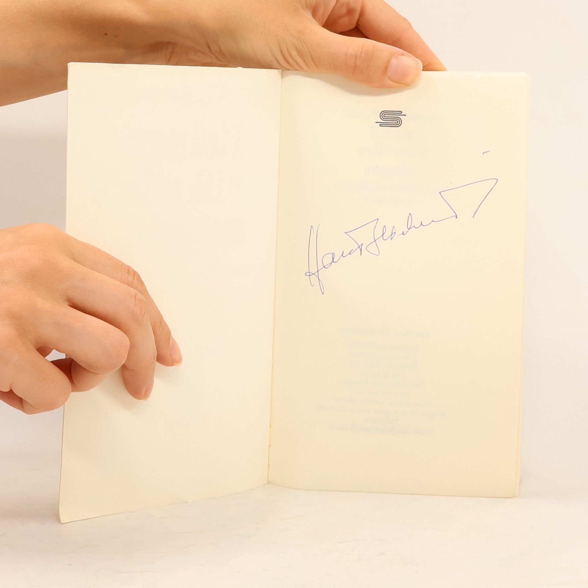 Hans Blickensdörfer Keiner weiss wie's ausgeht