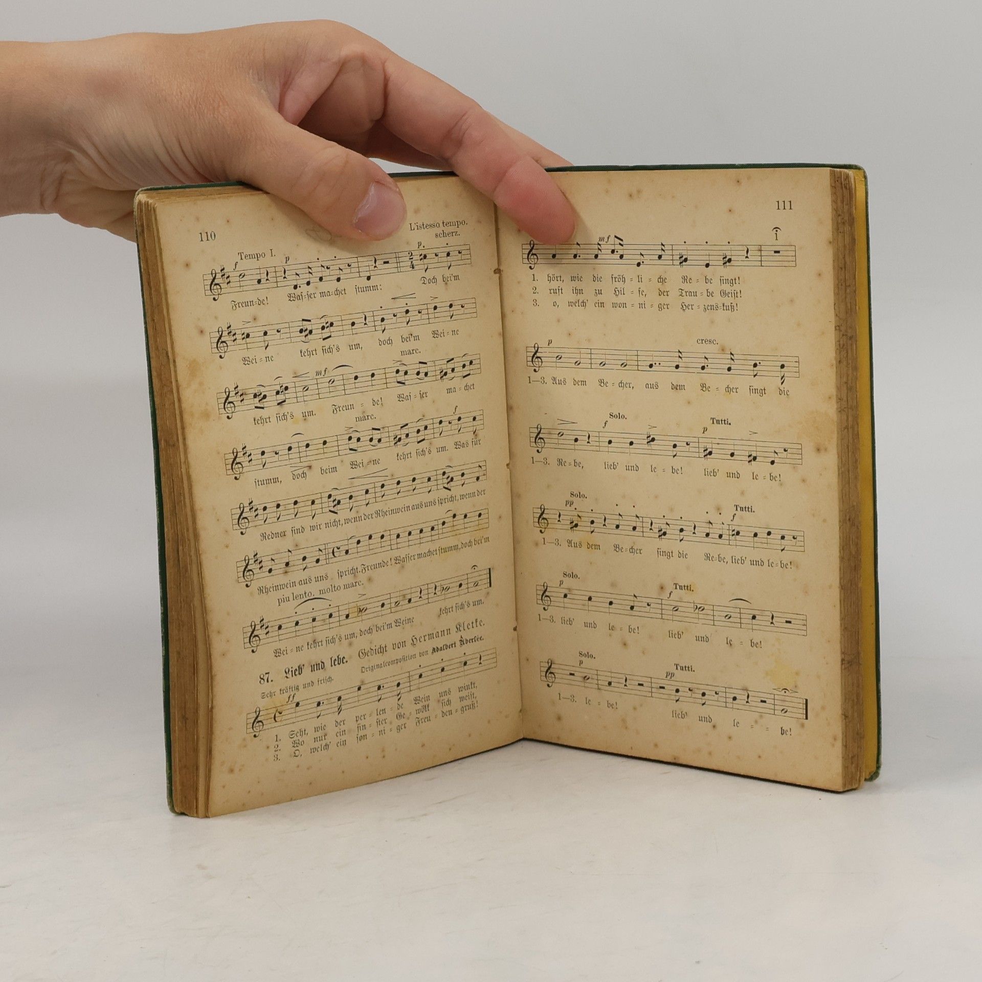Rudolf Palme Allgemeines Liederbuch für deutsche Männerchöre. Stimmenausgabe. II. Tenor