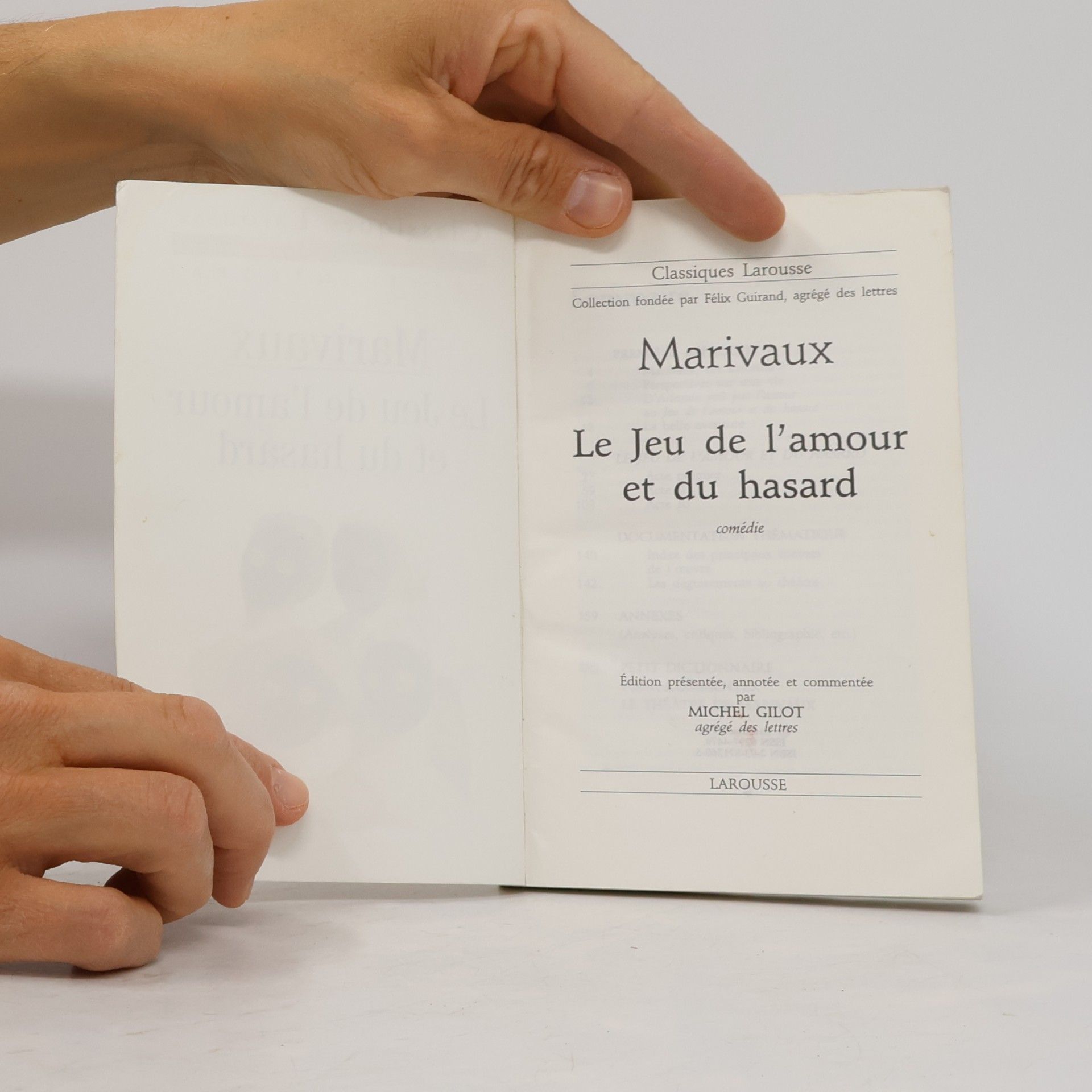 Pierre Carlet Marivaux Classiques Larousse: Le jeu de l'amour et du hasard