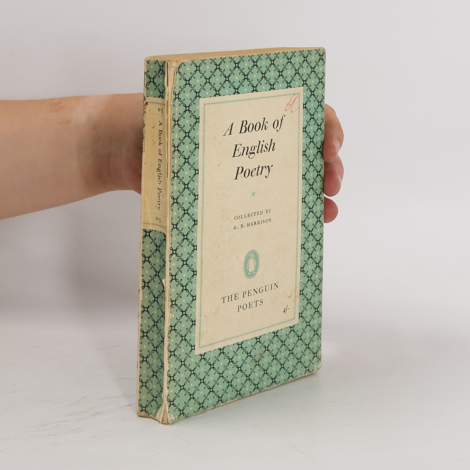 G. B. George Bagshawe Harrison A book of English poetry