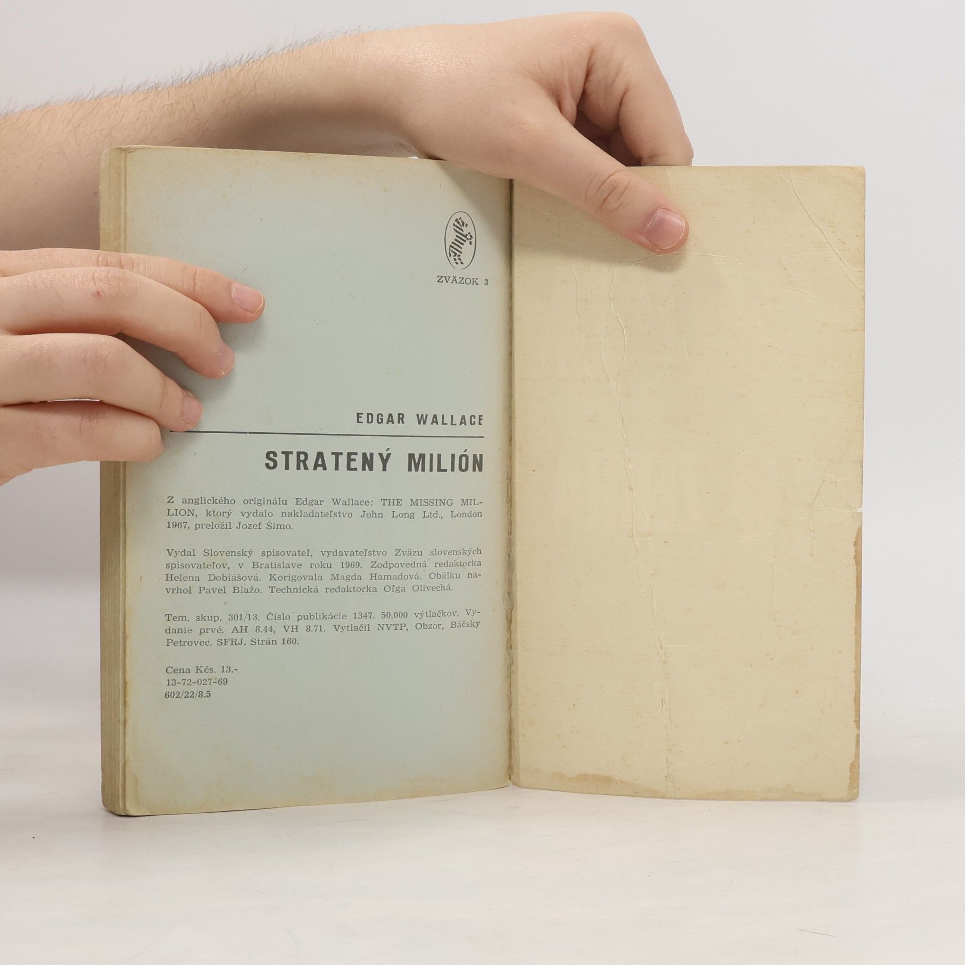Edgar Wallace Stratený milión