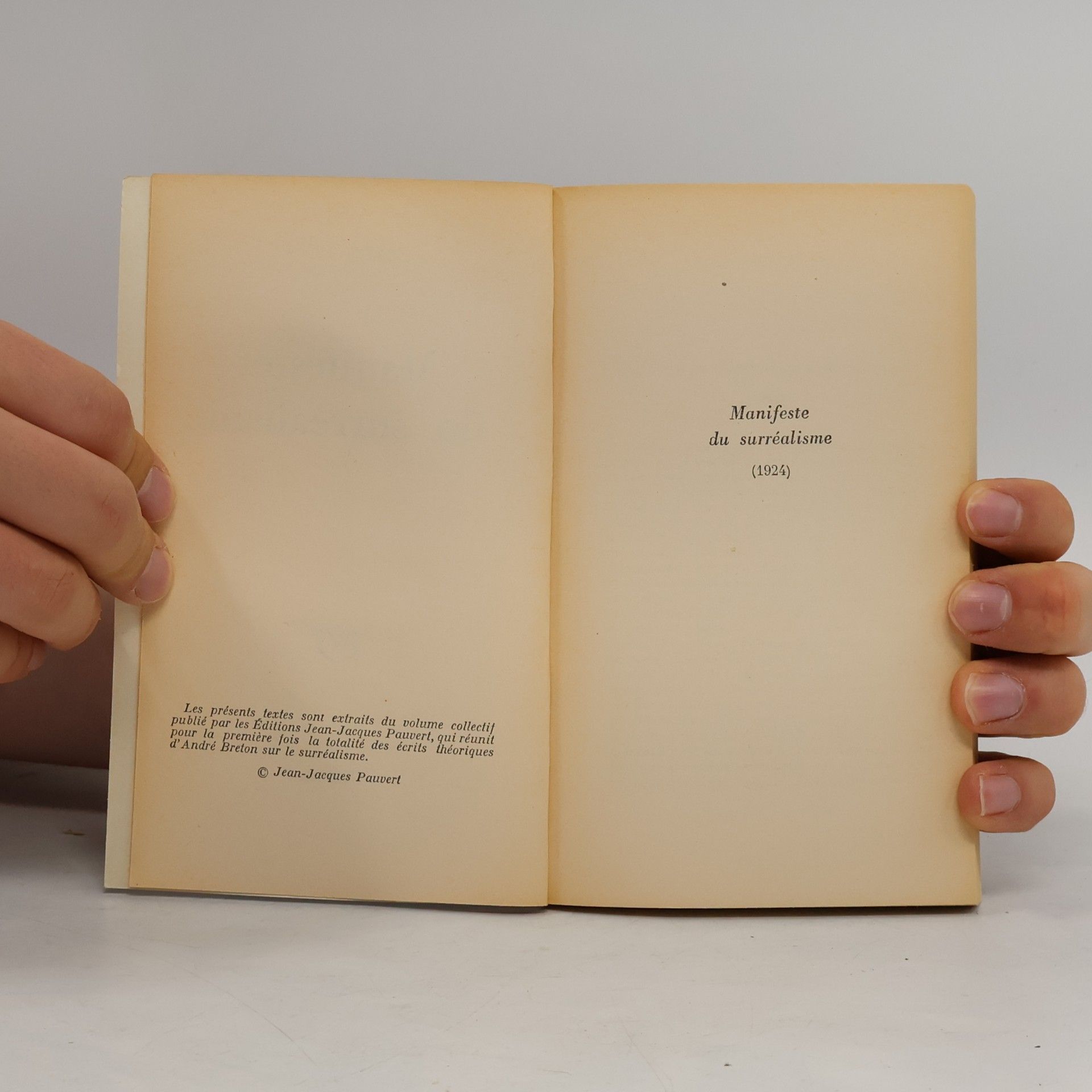 André Breton Manifeste du surréalisme