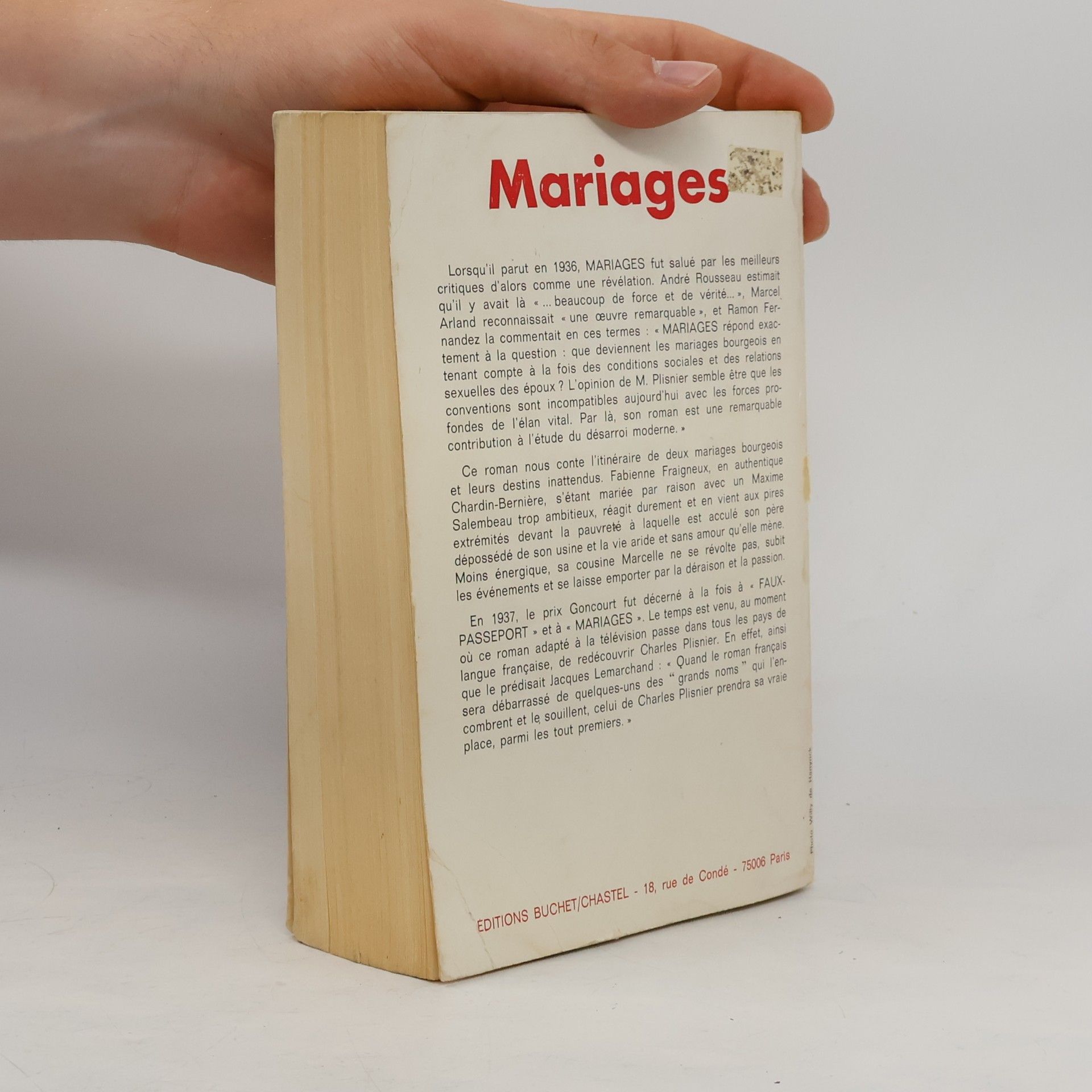 Charles Plisnier Mariages