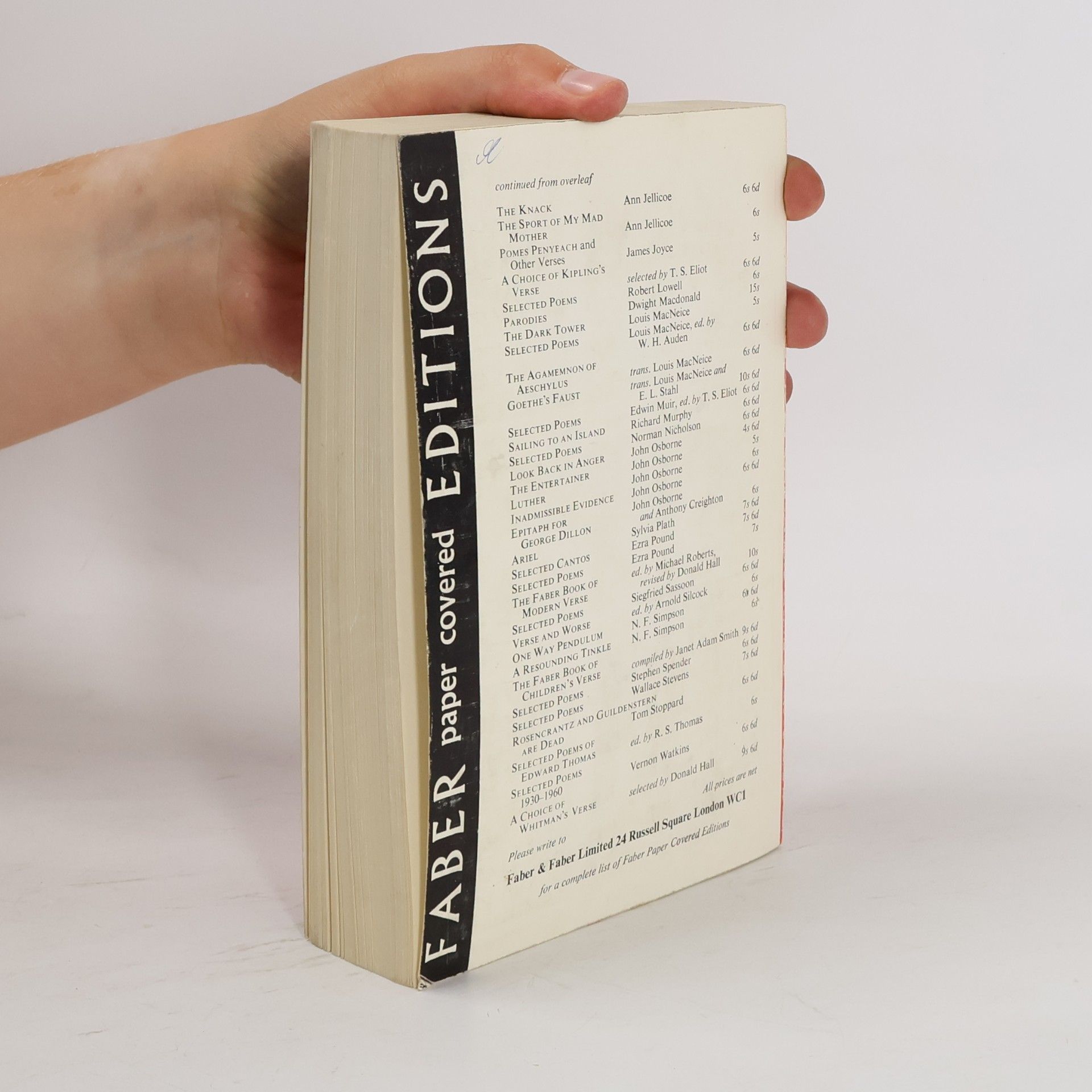 Michael J. Roberts Faber Book of Modern Verse