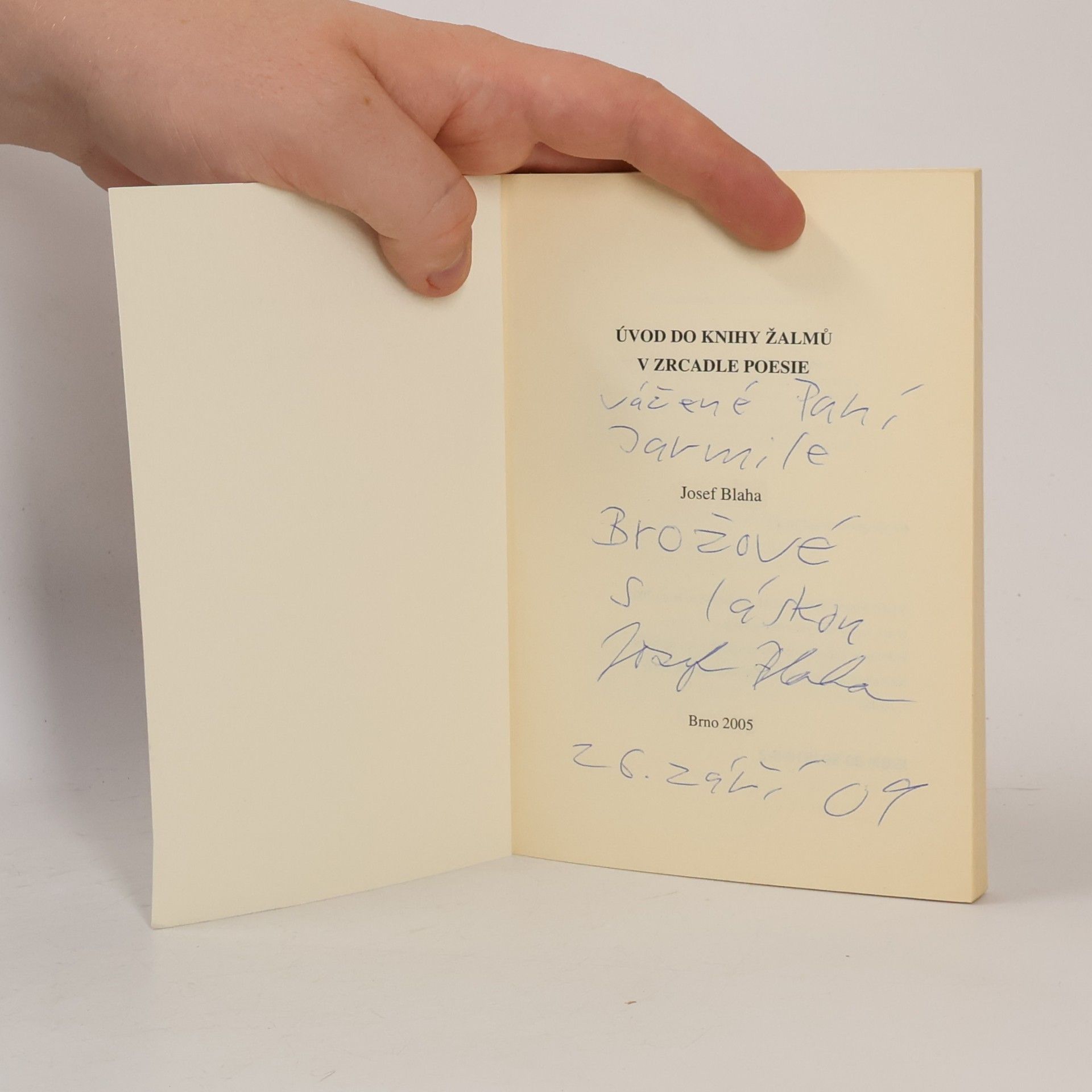 Josef Blaha Úvod do Knihy žalmů v zrcadle poesie