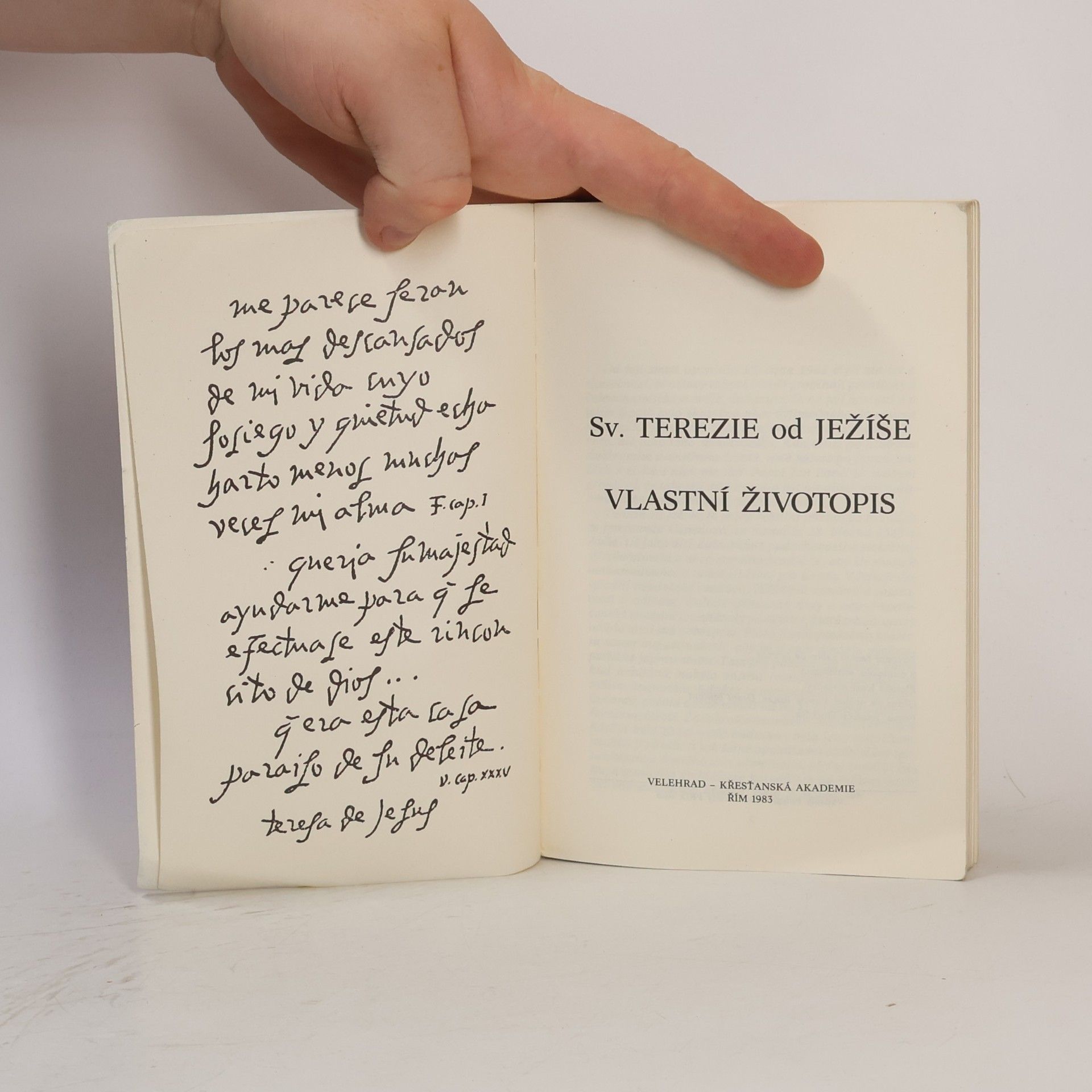 Svatá Terezie z. Avily Svatá Terezie od Ježíše. Vlastní životopis