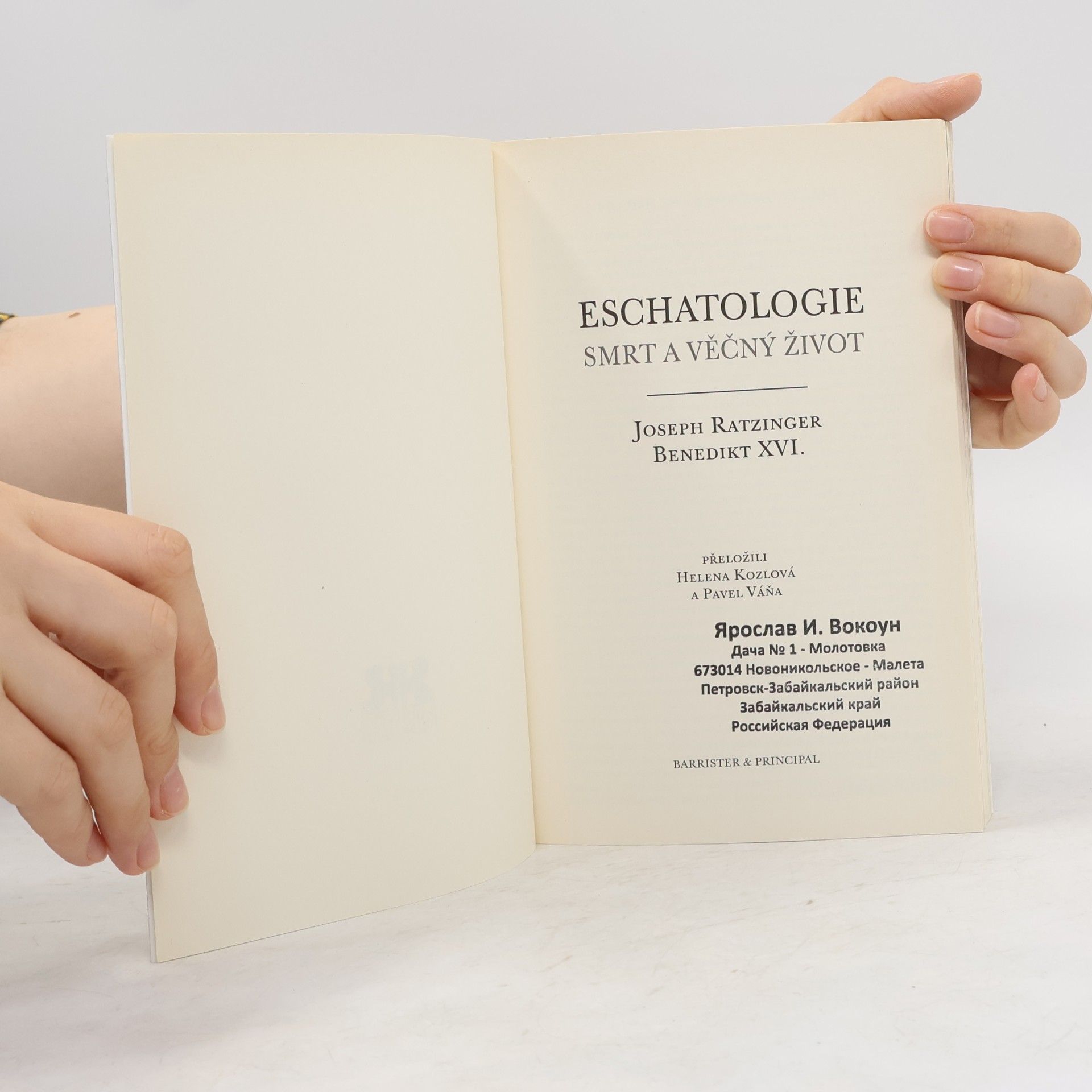 Joseph Ratzinger Eschatologie - smrt a věčný život