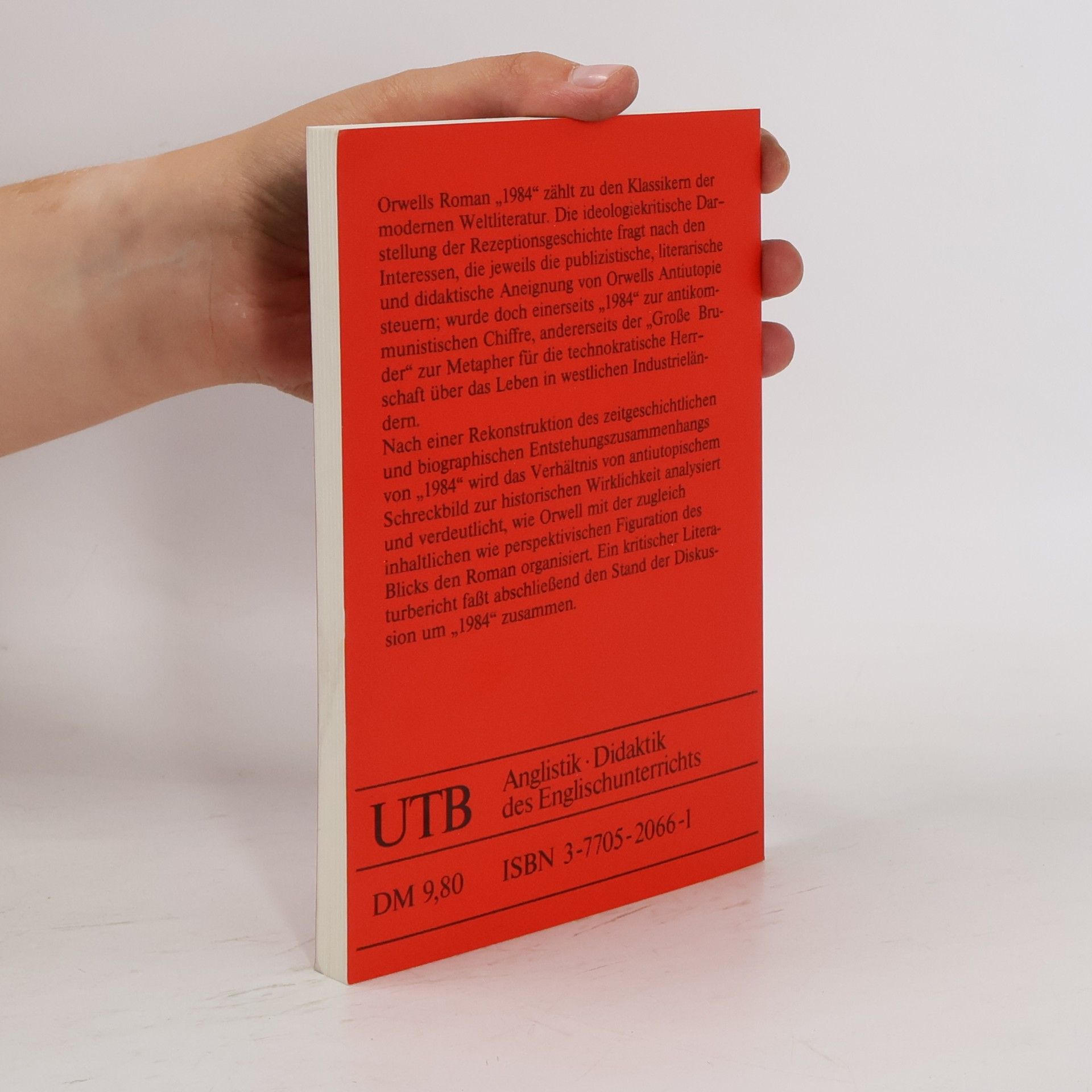 Bernd-Peter Lange UTB - 1158: George Orwell: 1984