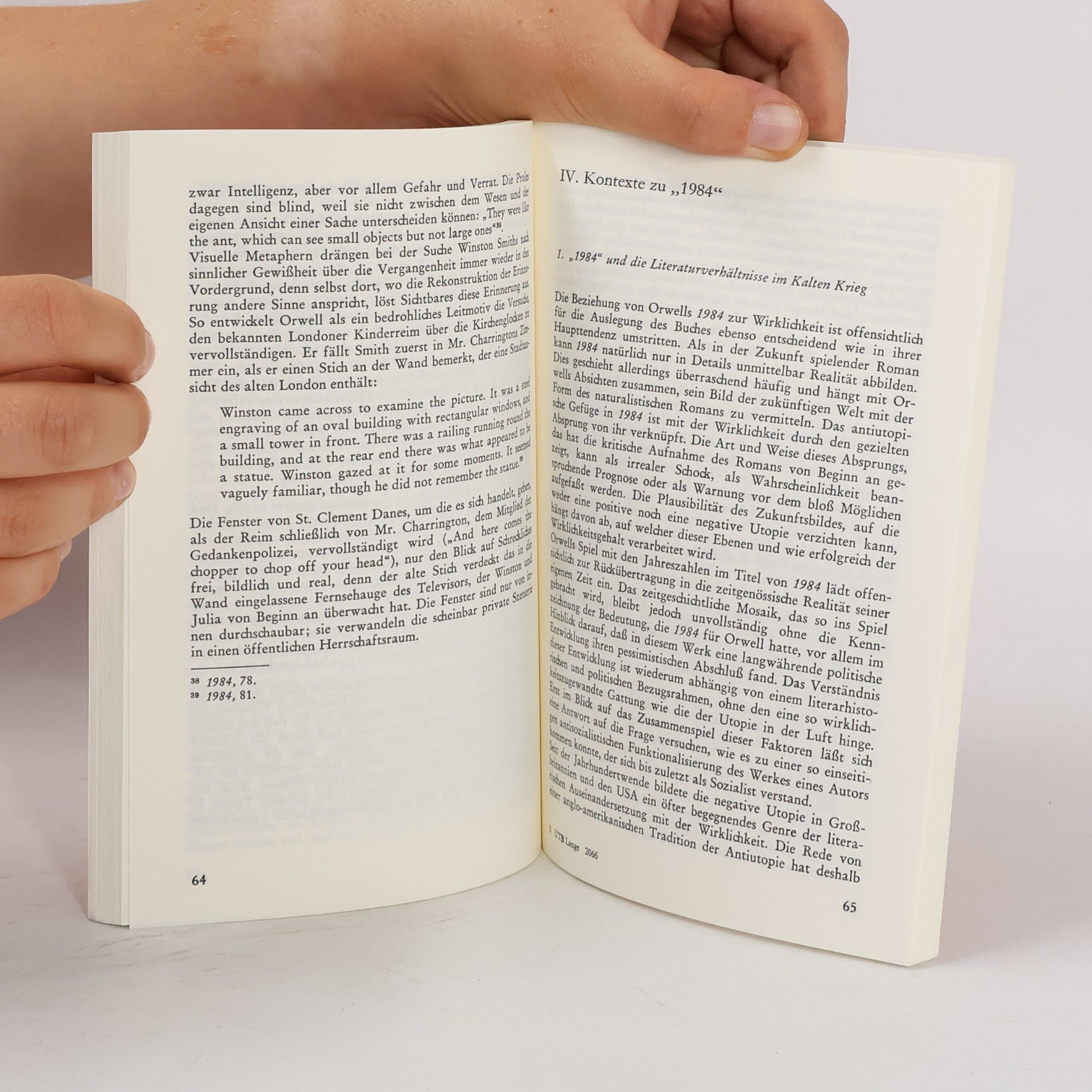 Bernd-Peter Lange UTB - 1158: George Orwell: 1984