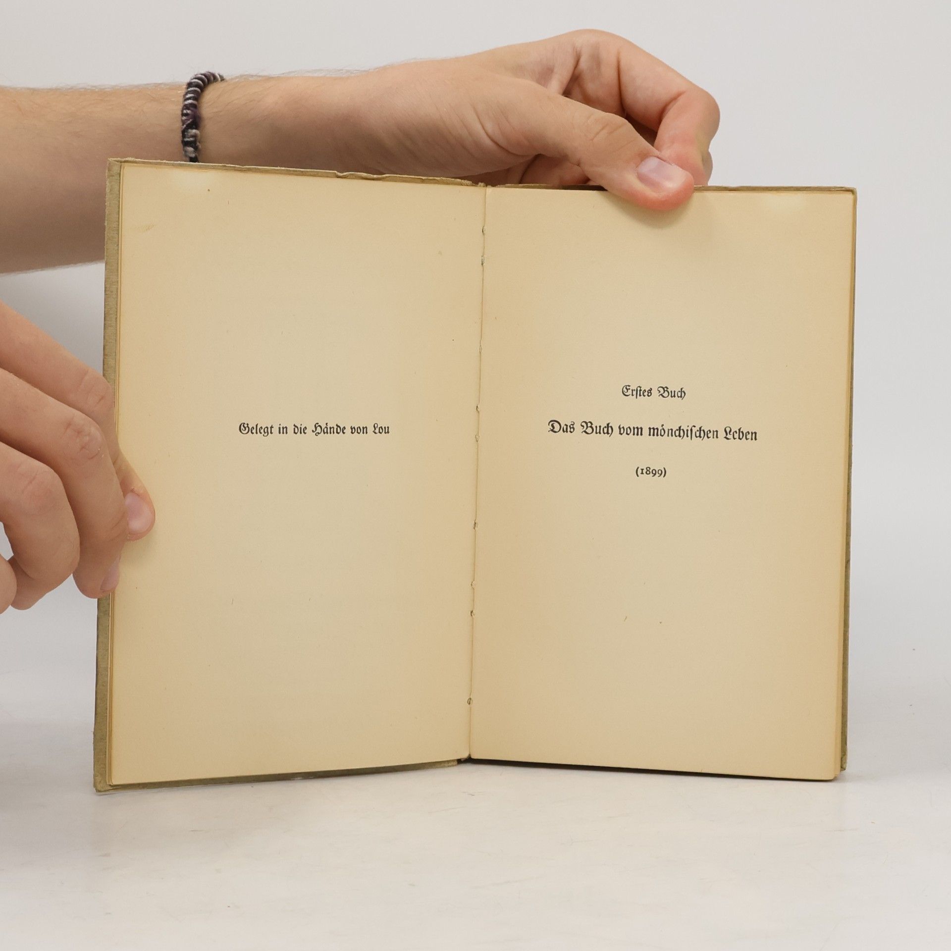 Rainer Maria Rilke Das Stunden Buch enthaltend die drei Bücher. Vom mændischen Leben. Von der Pilgerschaft. Von der Armuth und vom Tode