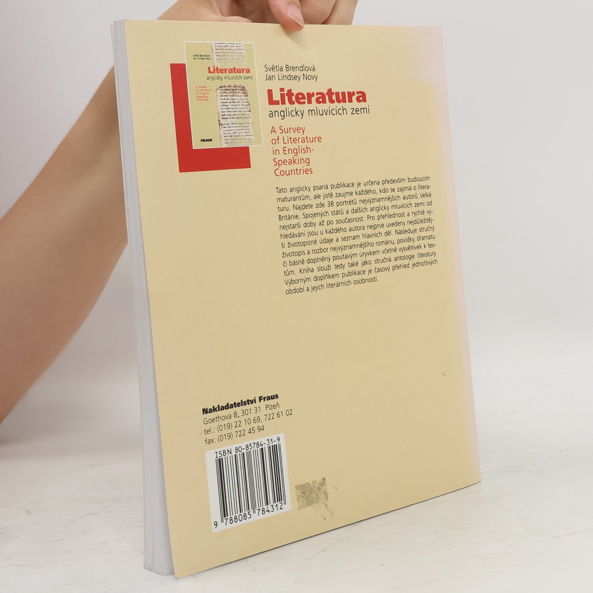 Světla Brendlová Literatura anglicky mluvících zemí. A survey of Literature in English-Speaking Countries