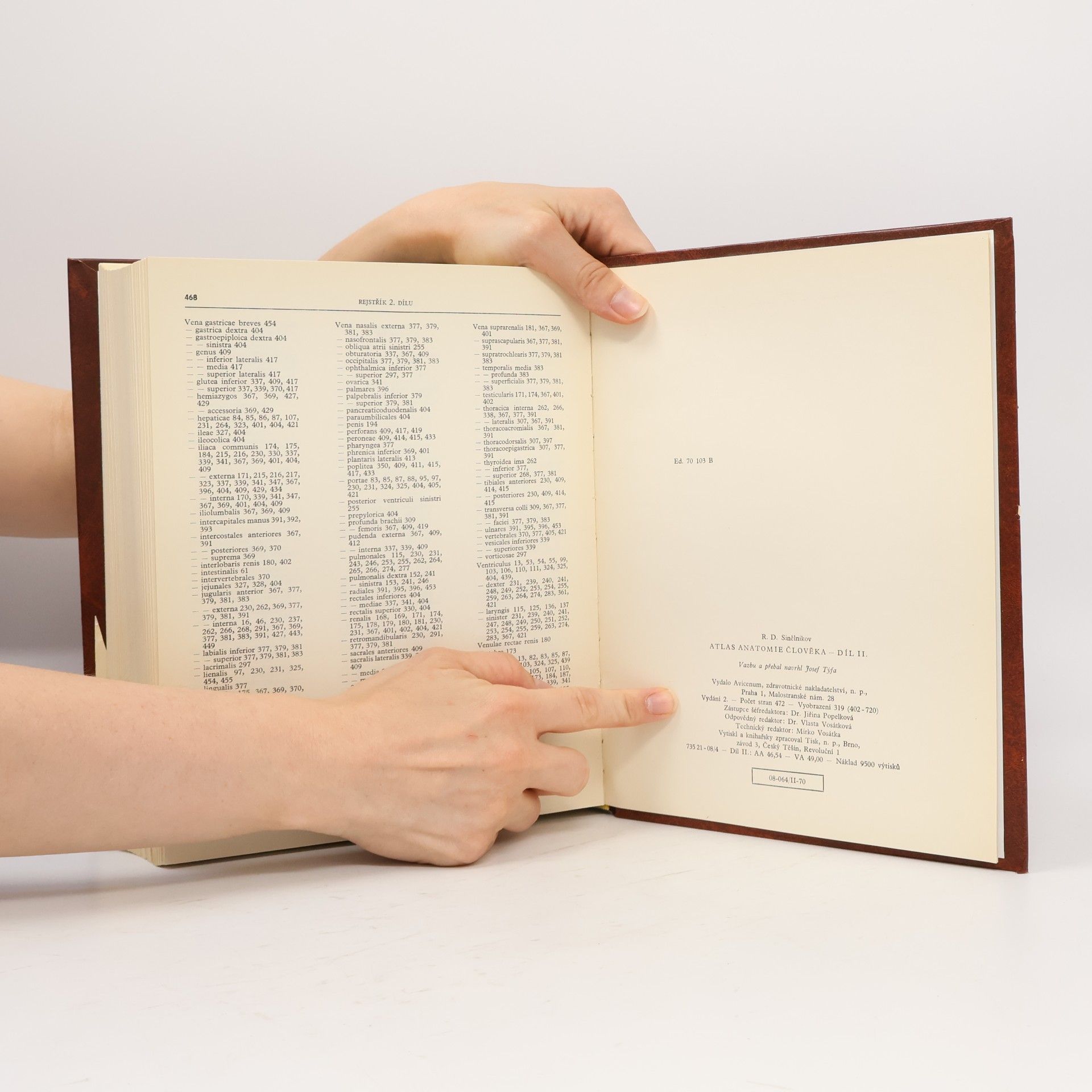 R. D. Sinělnikov Atlas a anatomie člověka. Díl II.