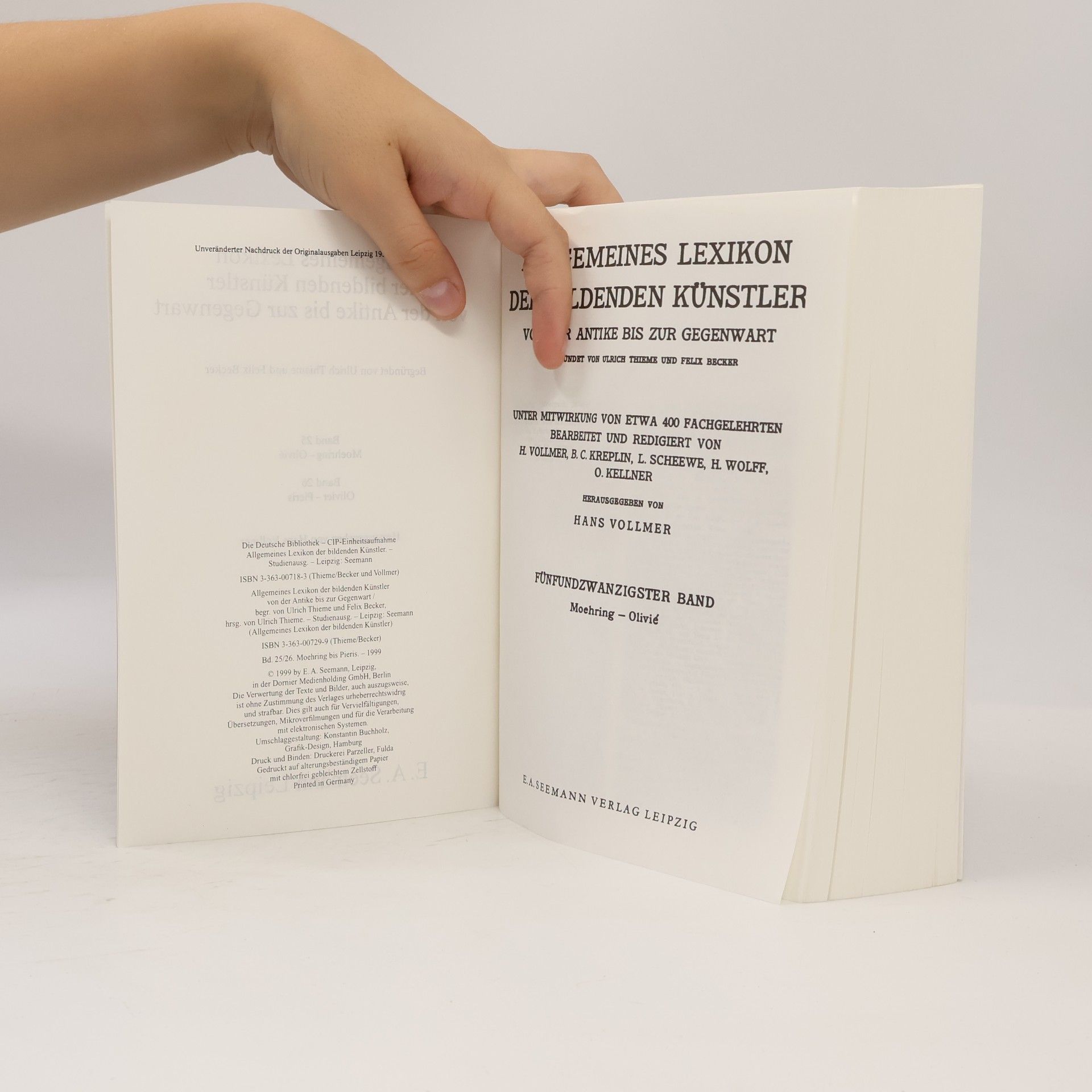 Autorenkollektiv Allgemeines Lexikon der bildenden Künstler von der Antike zur Gegenwart. 26/26