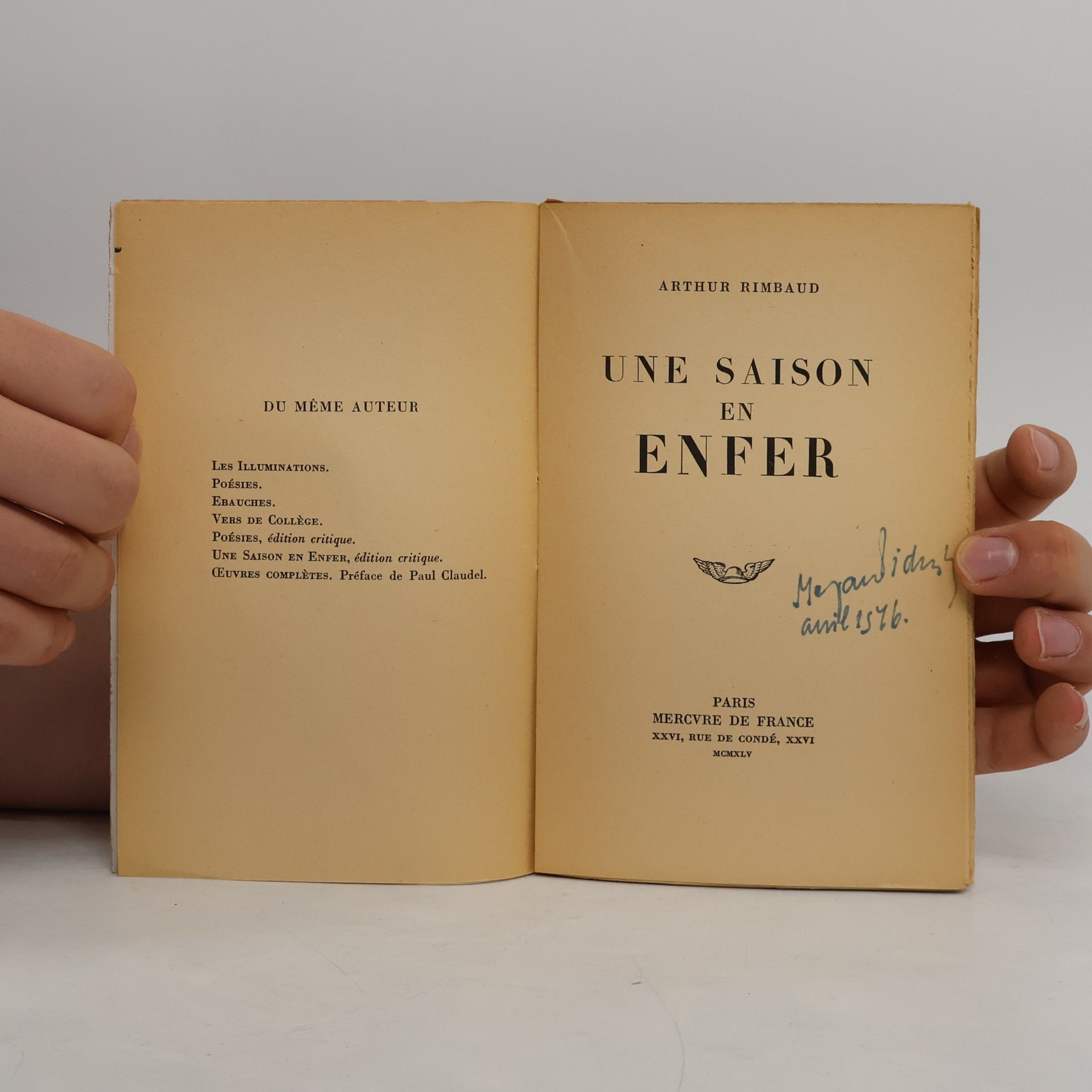 Jean Arthur Rimbaud Une saison en enfer